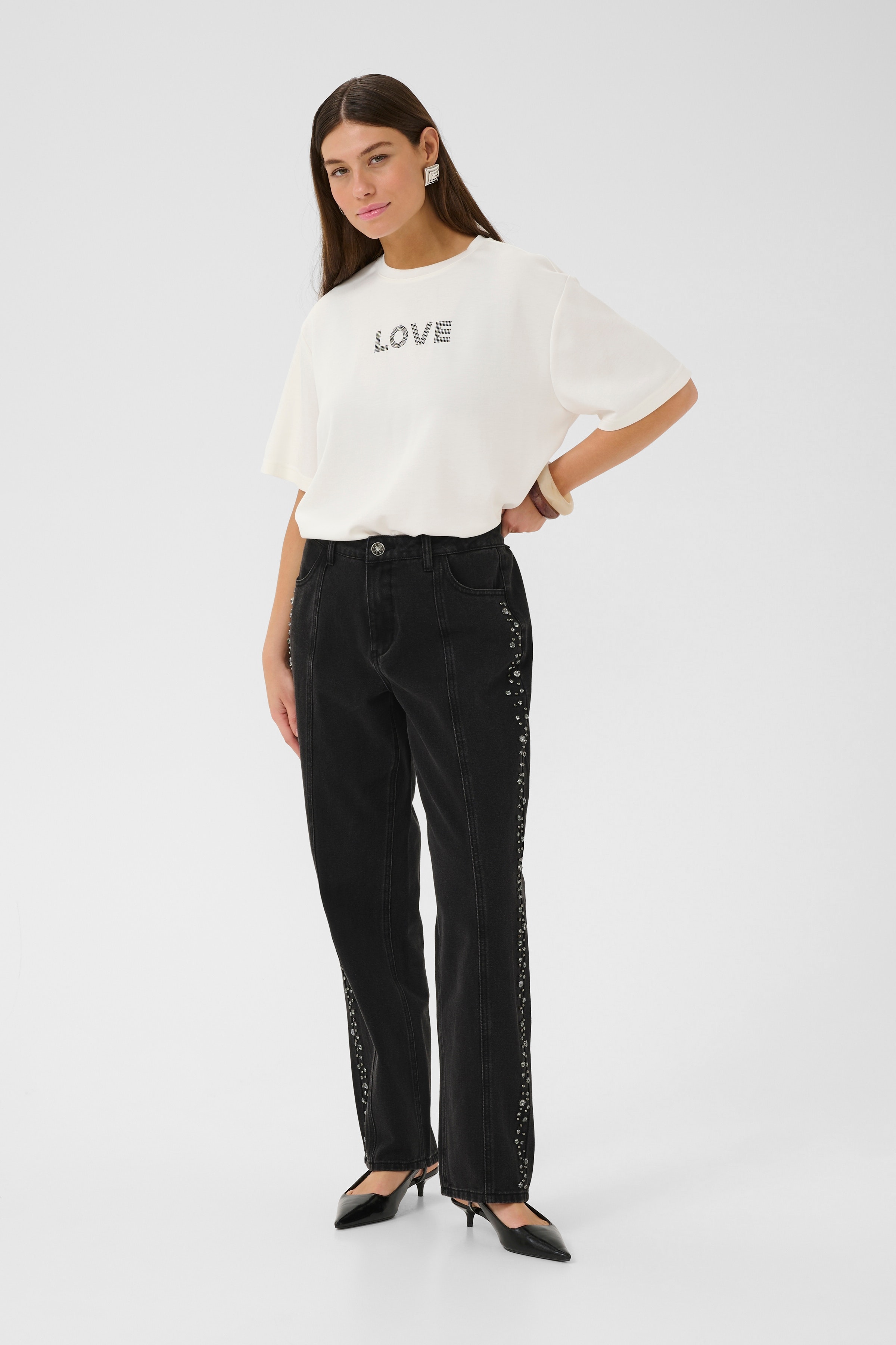 CUcally Jeans med nitter LOOKBOOK FRONT 50112508-500064