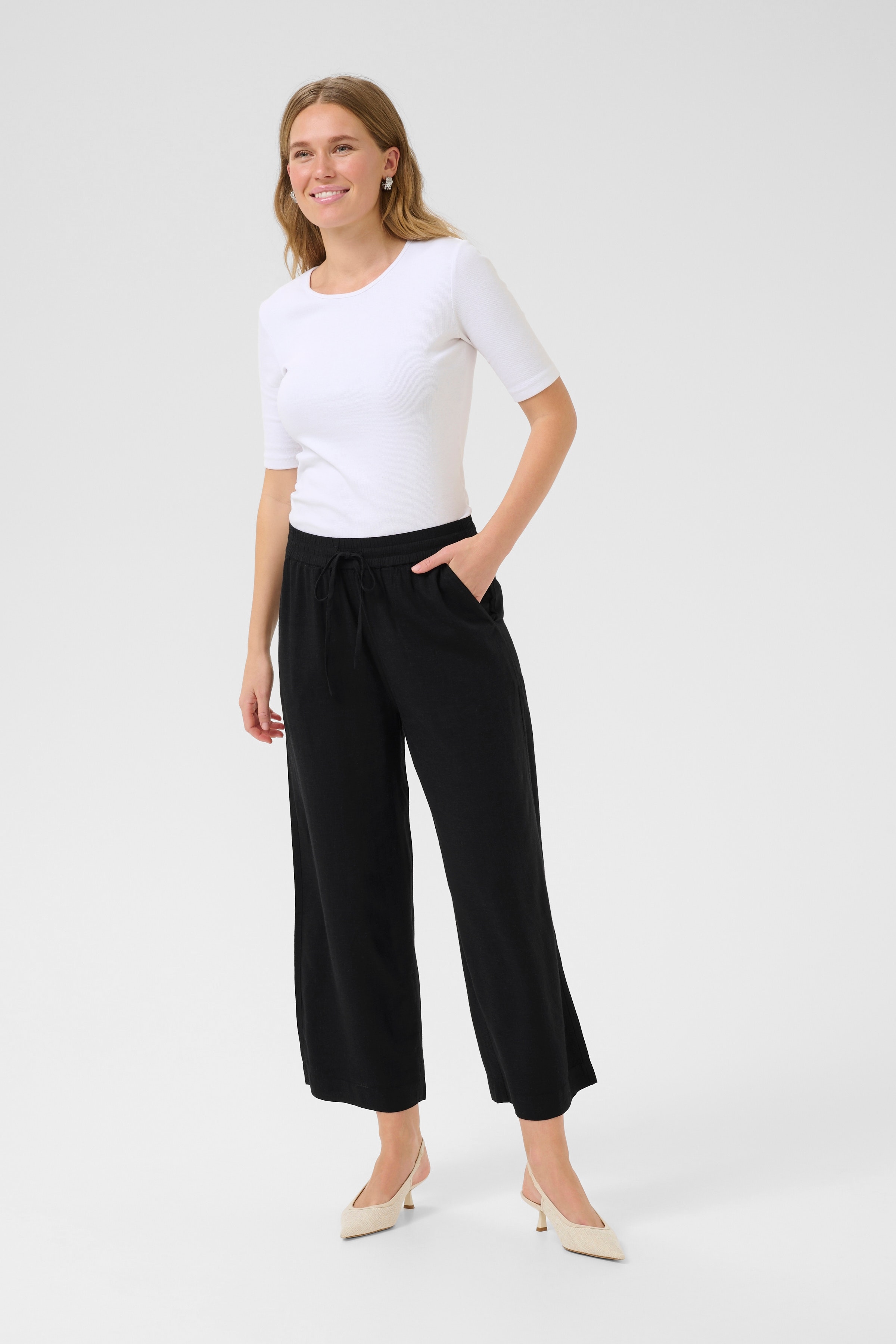 KAmilia Linen Trousers LOOKBOOK FRONT 10509666-100121