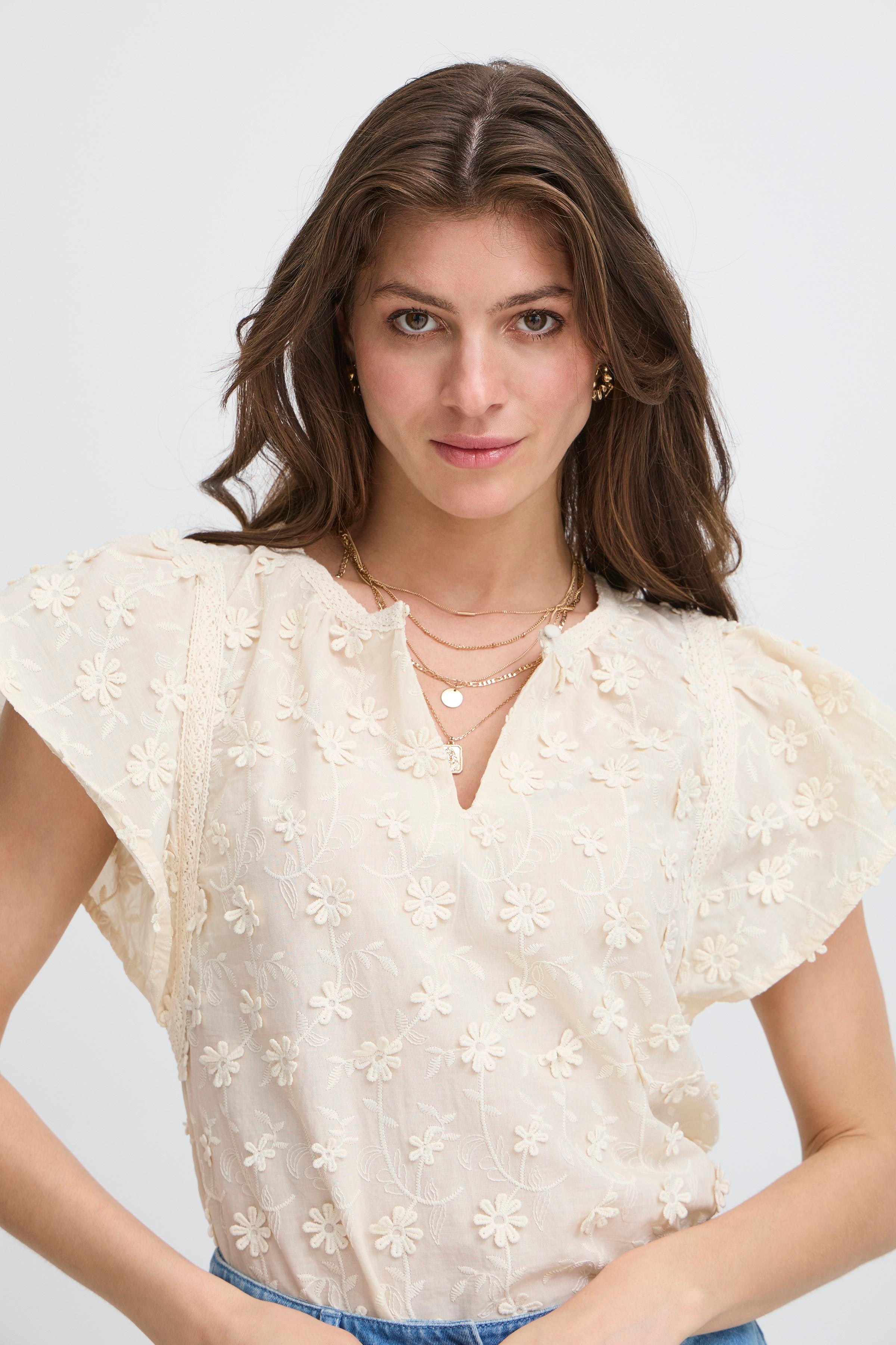 IRLIANE Blouse with short sleeve LOCATION NONE 20122626-130905