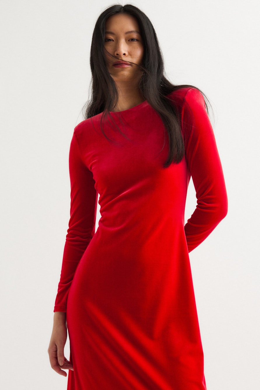 BrendaIW Velour Dress LOCATION NONE 30109893-181763