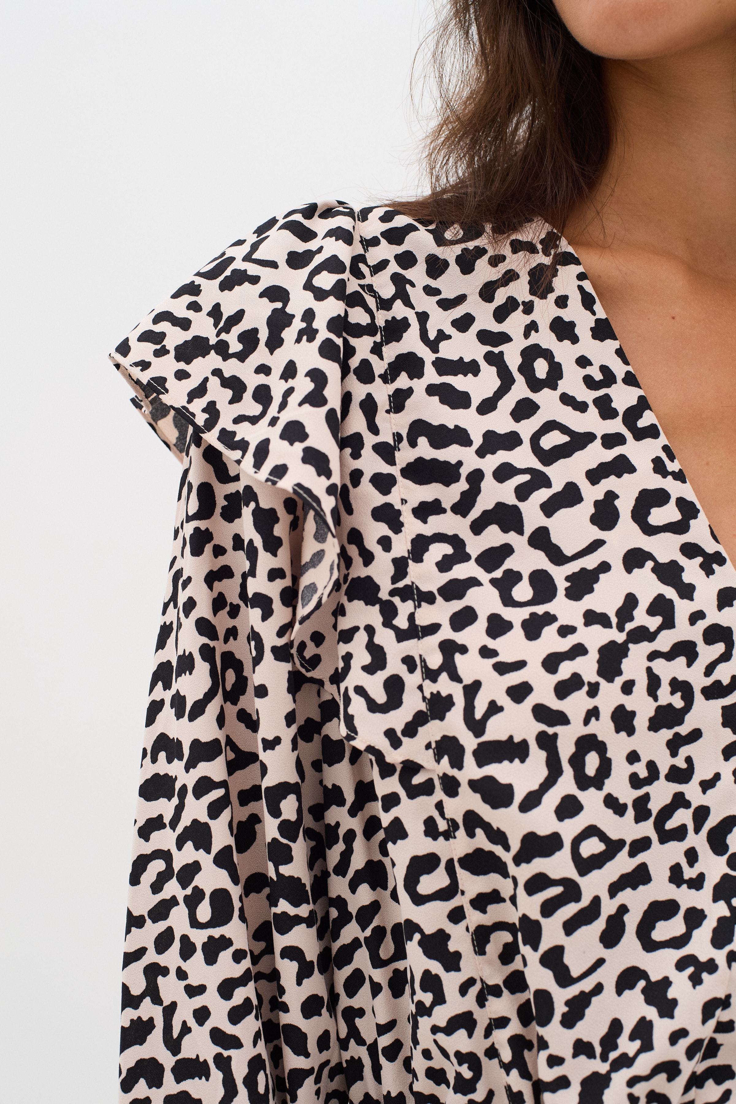 NinahIW V-neck Leopard Dress LOOKBOOK DETAIL 30110398-300824