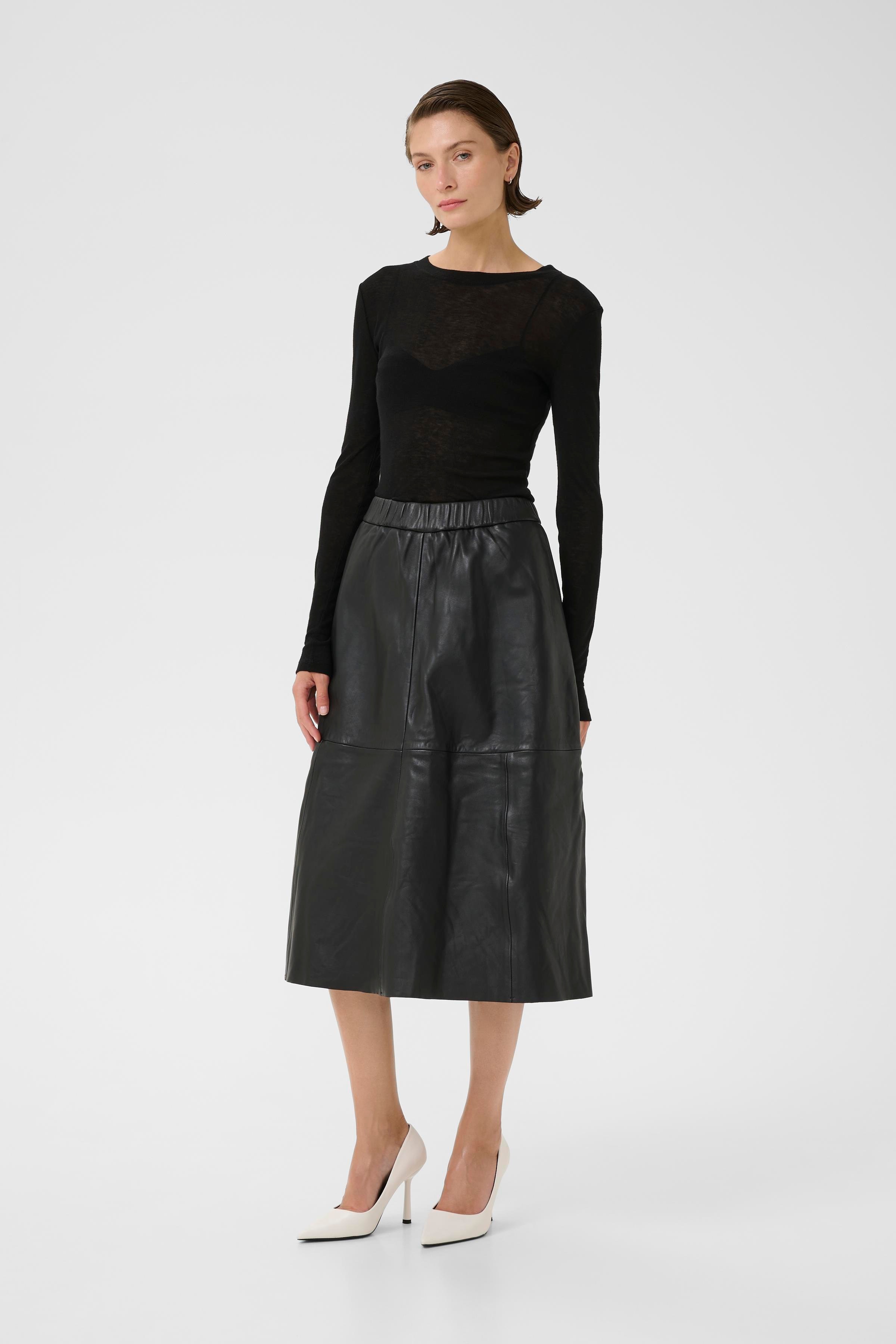 KBAnja Leather skirt LOOKBOOK FRONT 10105848-194008