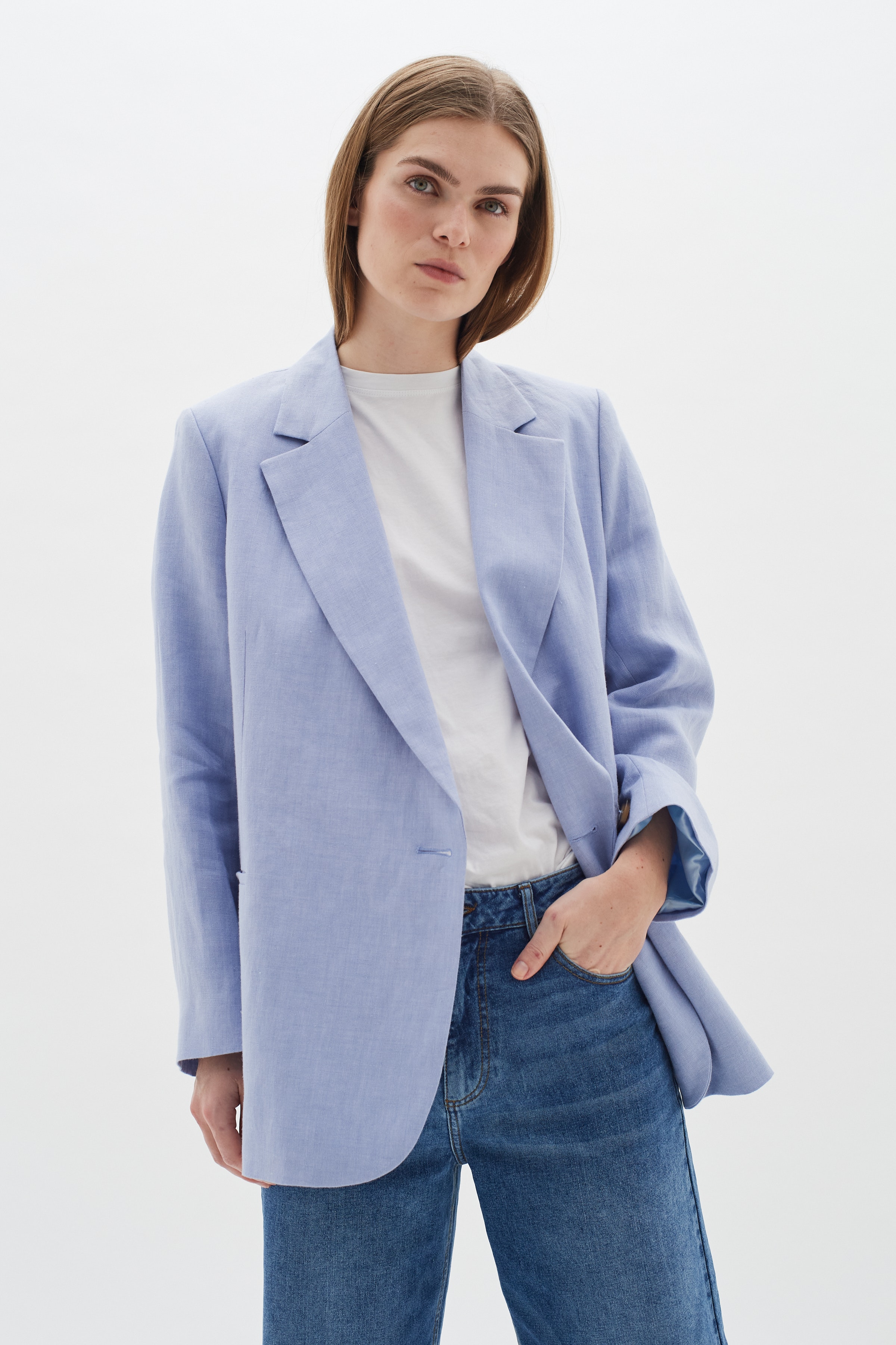 XiniaIW Hør Blazer LOOKBOOK FRONT 30109321-154031