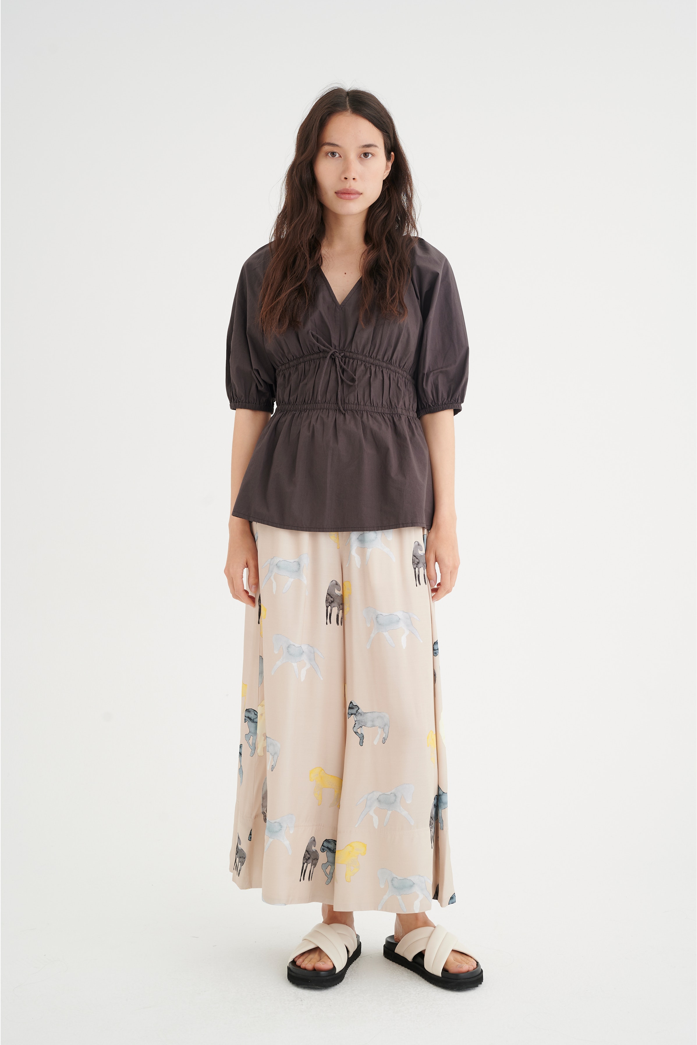 VilleIW Kurzarm-Bluse LOOKBOOK FRONT 30107258-191101