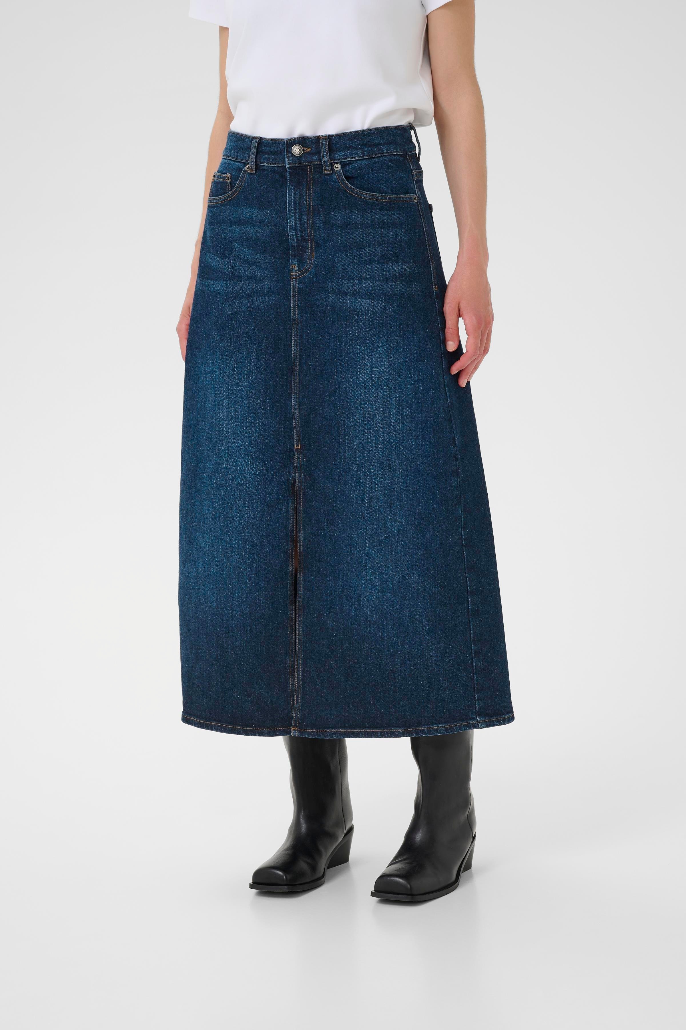 NanaIW Denim Nederdel LOOKBOOK FRONT 30110972-304092