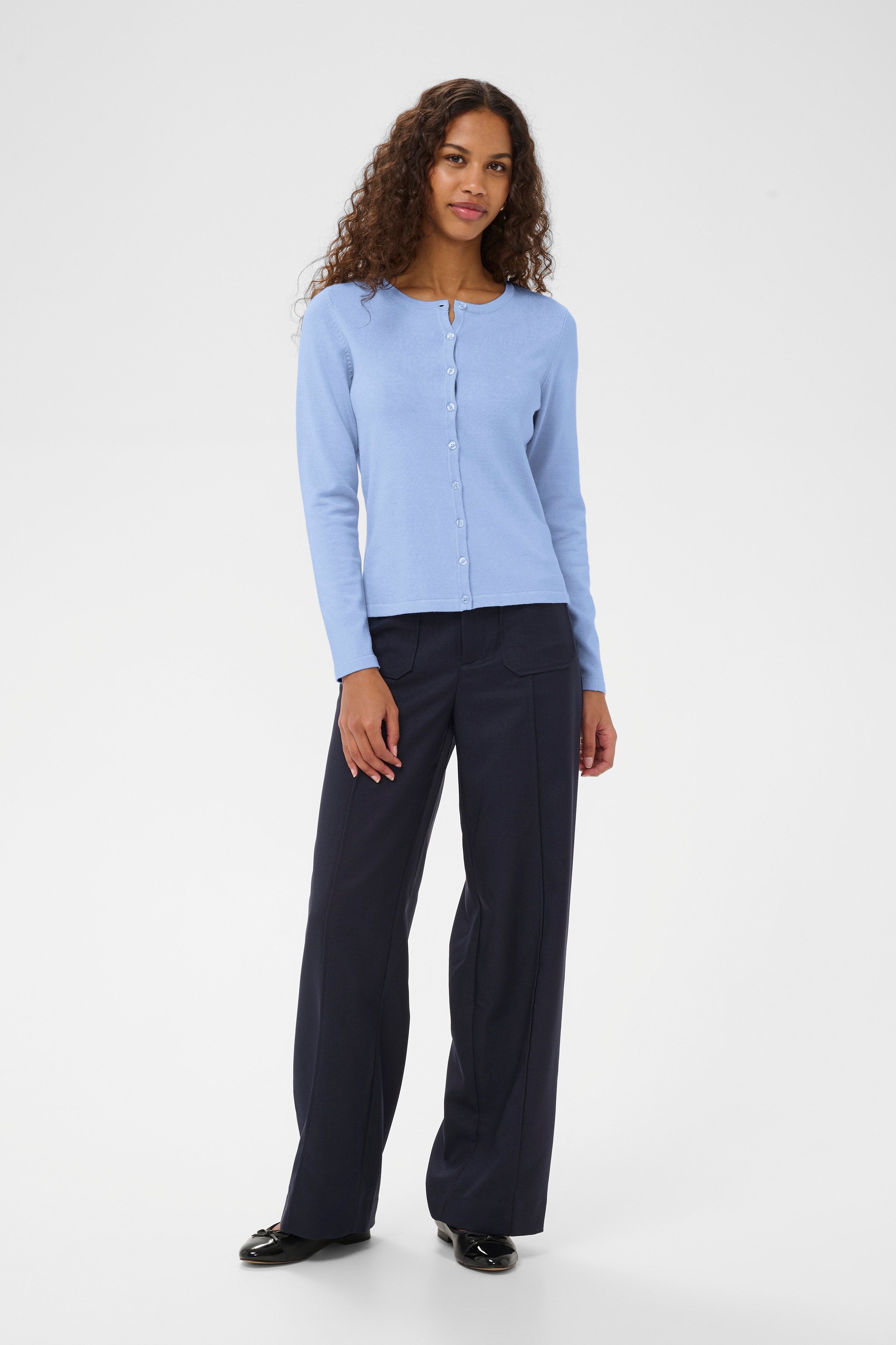 MilaSZ R-Neck Cardigan LOOKBOOK FRONT 30500005-153915