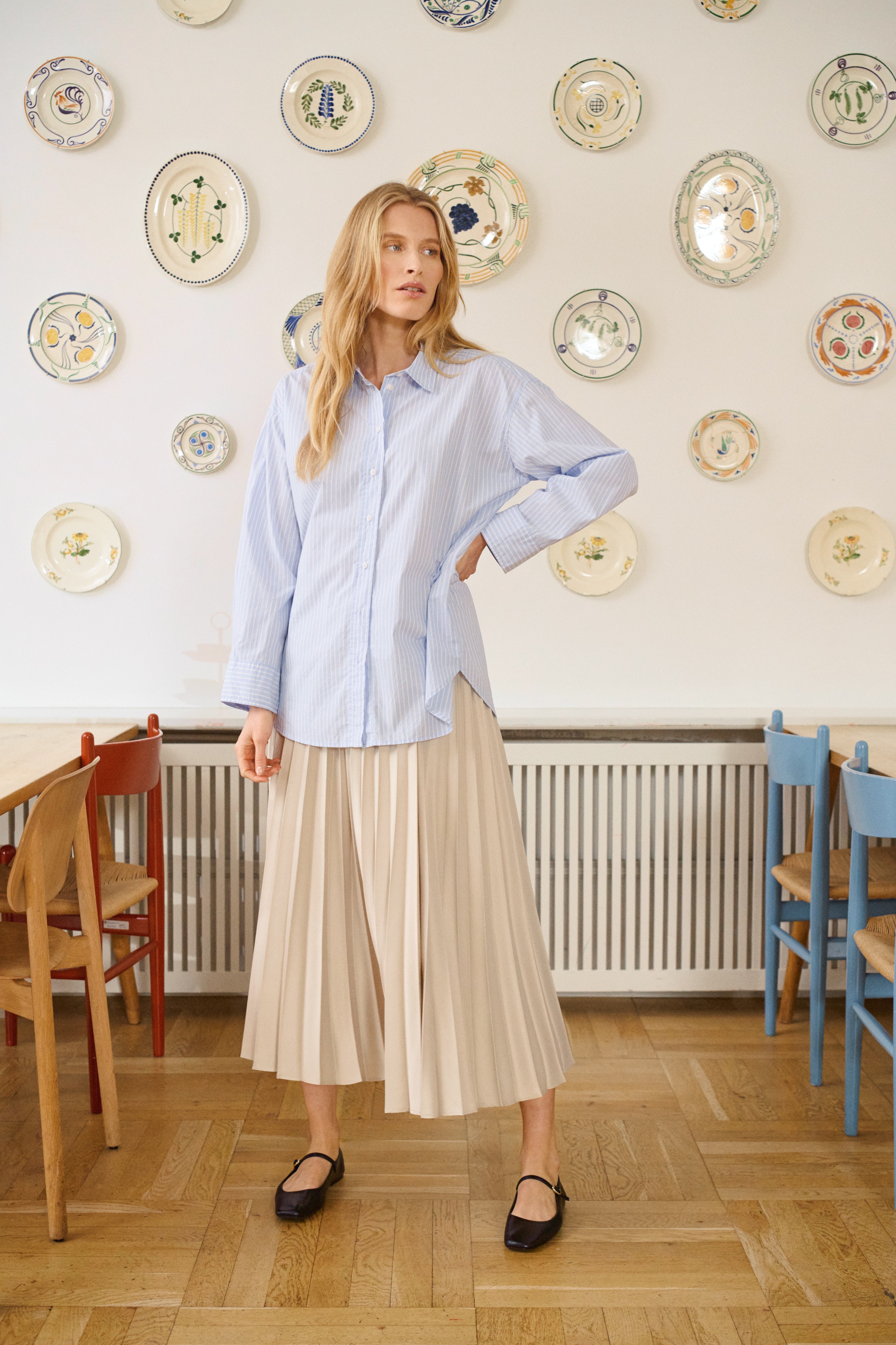 VenedaPW Long pleated skirt LOCATION NONE 30309138-130401