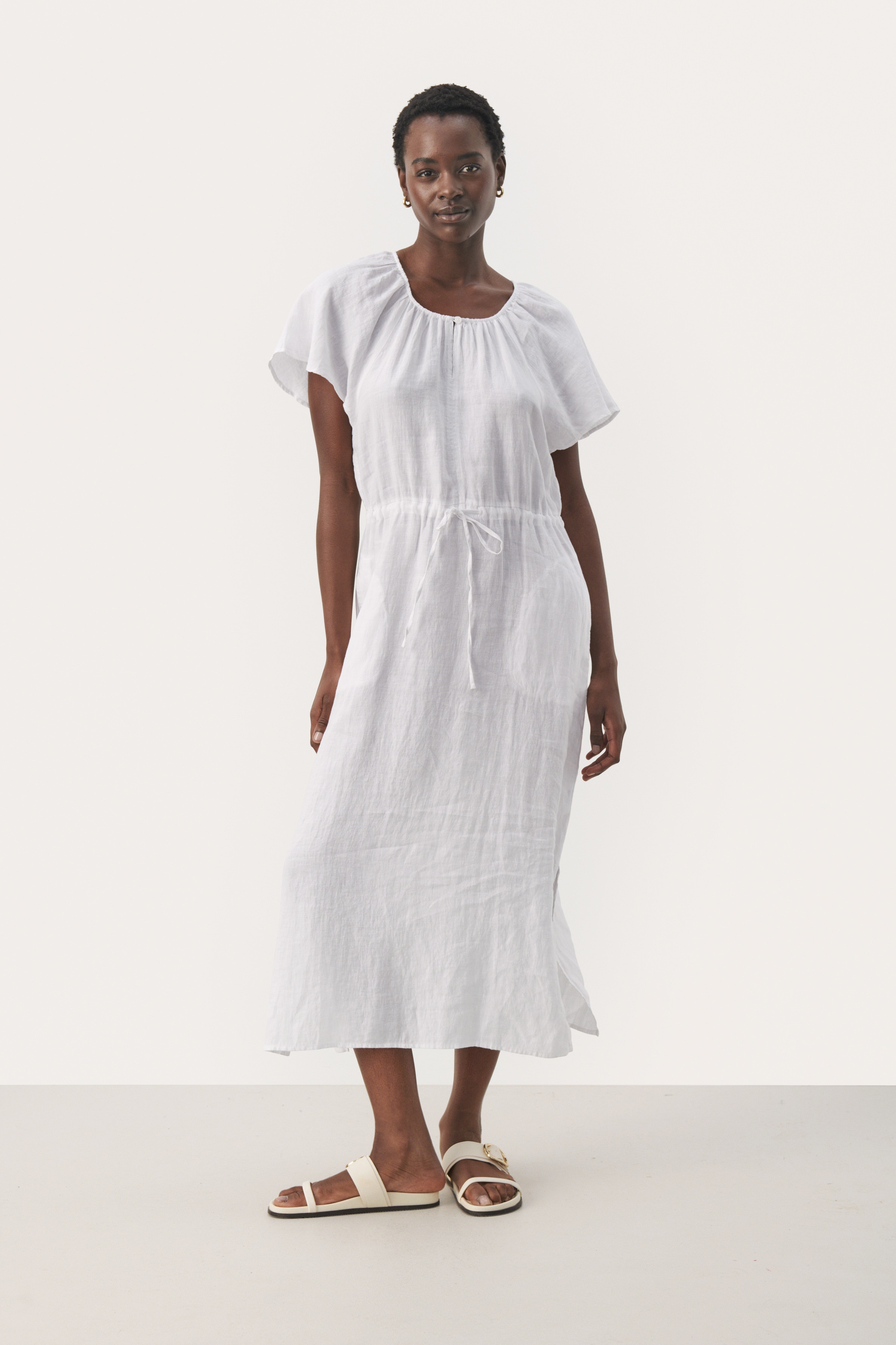 GeolinePW Lång linneklänning LOOKBOOK FRONT 30308590-110601