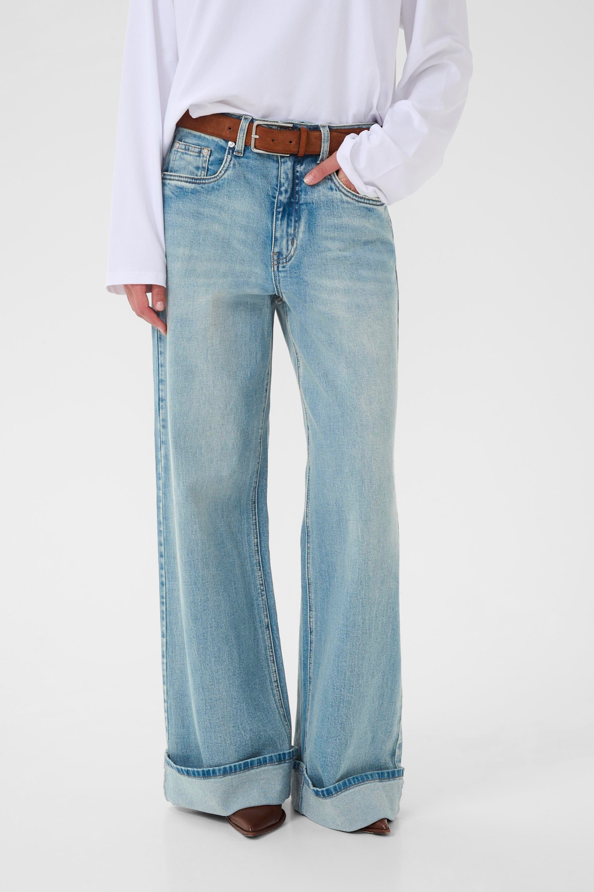 GZsara Jeans in washed blue cotton
