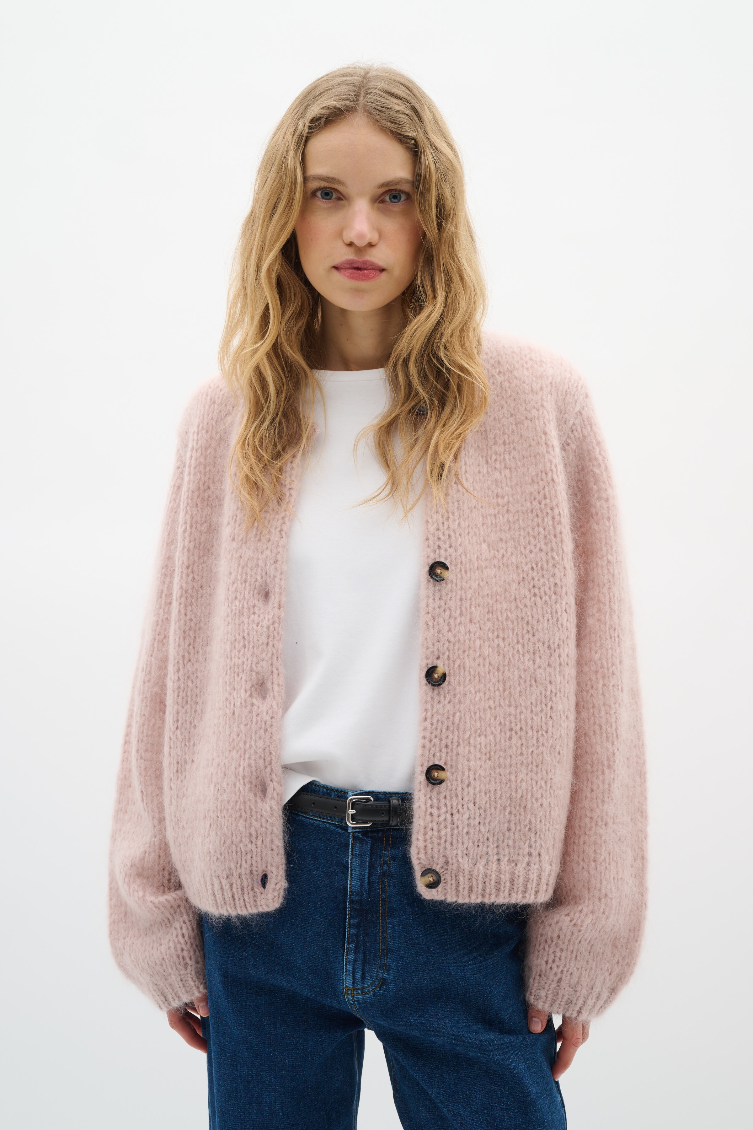JetraIW Mohair Cardigan LOOKBOOK FRONT 30109620-161509