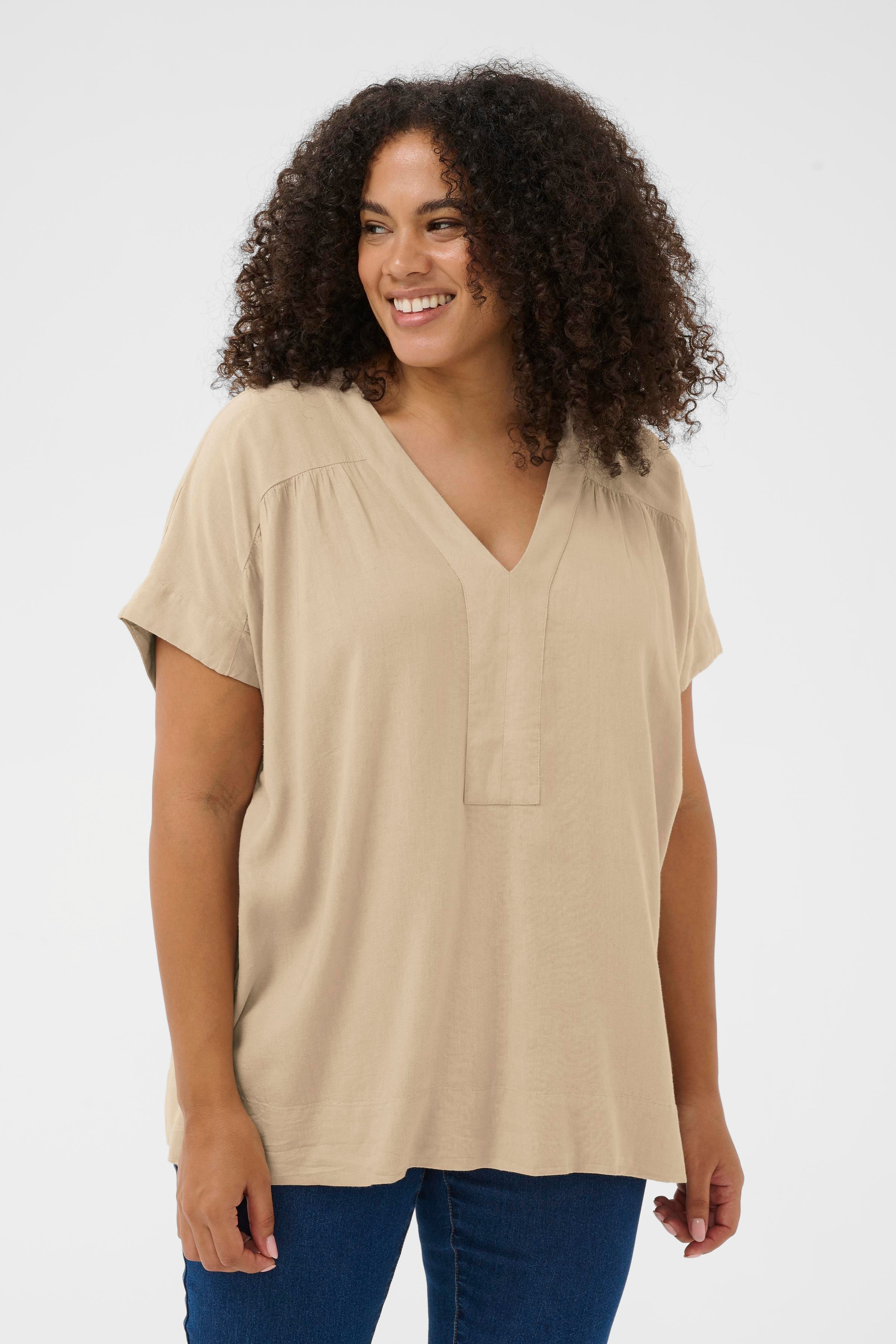 KCmille Hørbluse LOOKBOOK FRONT 10583097-151305