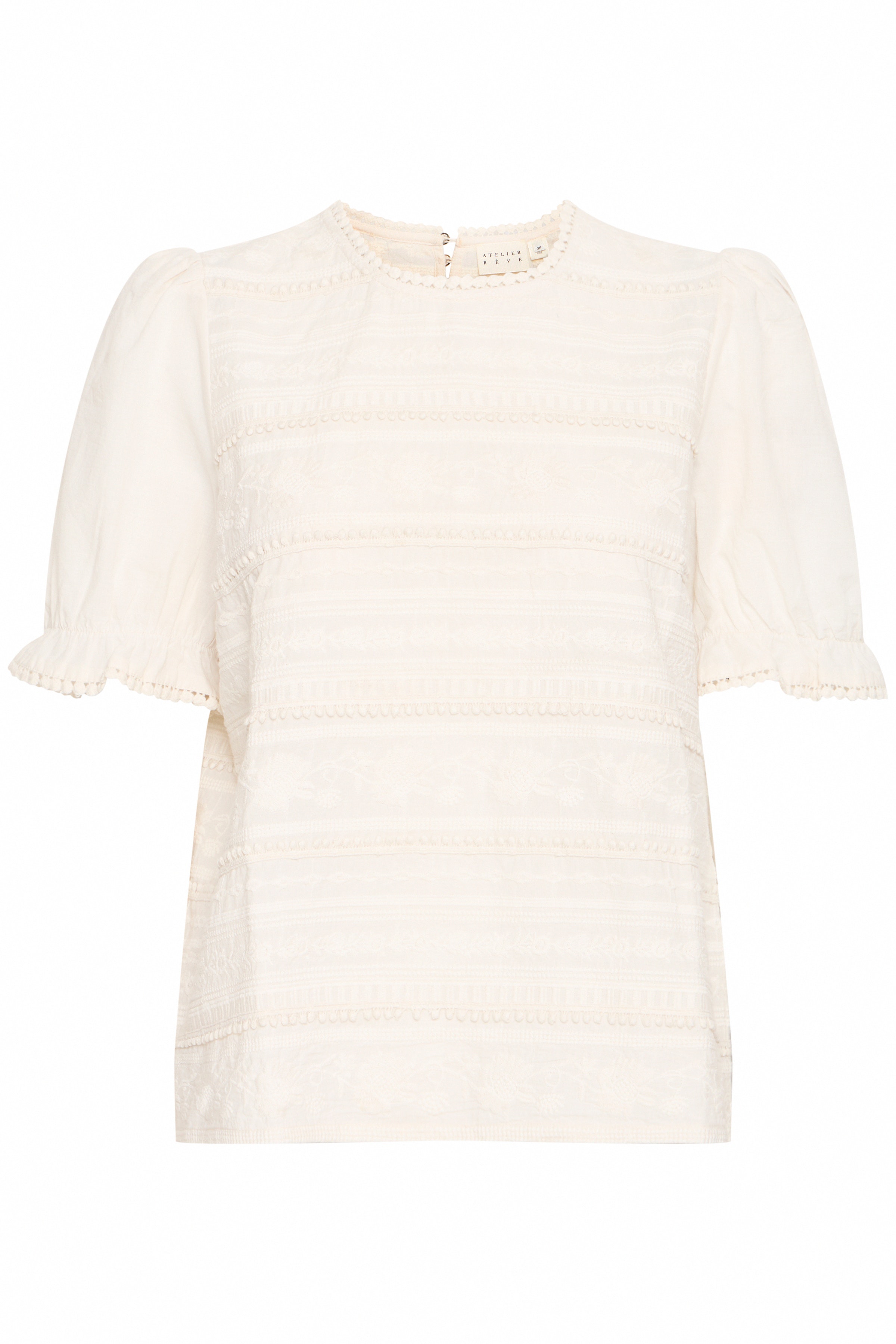 IRGINA Blouse with short sleeve PACK FRONT 20122901-130905