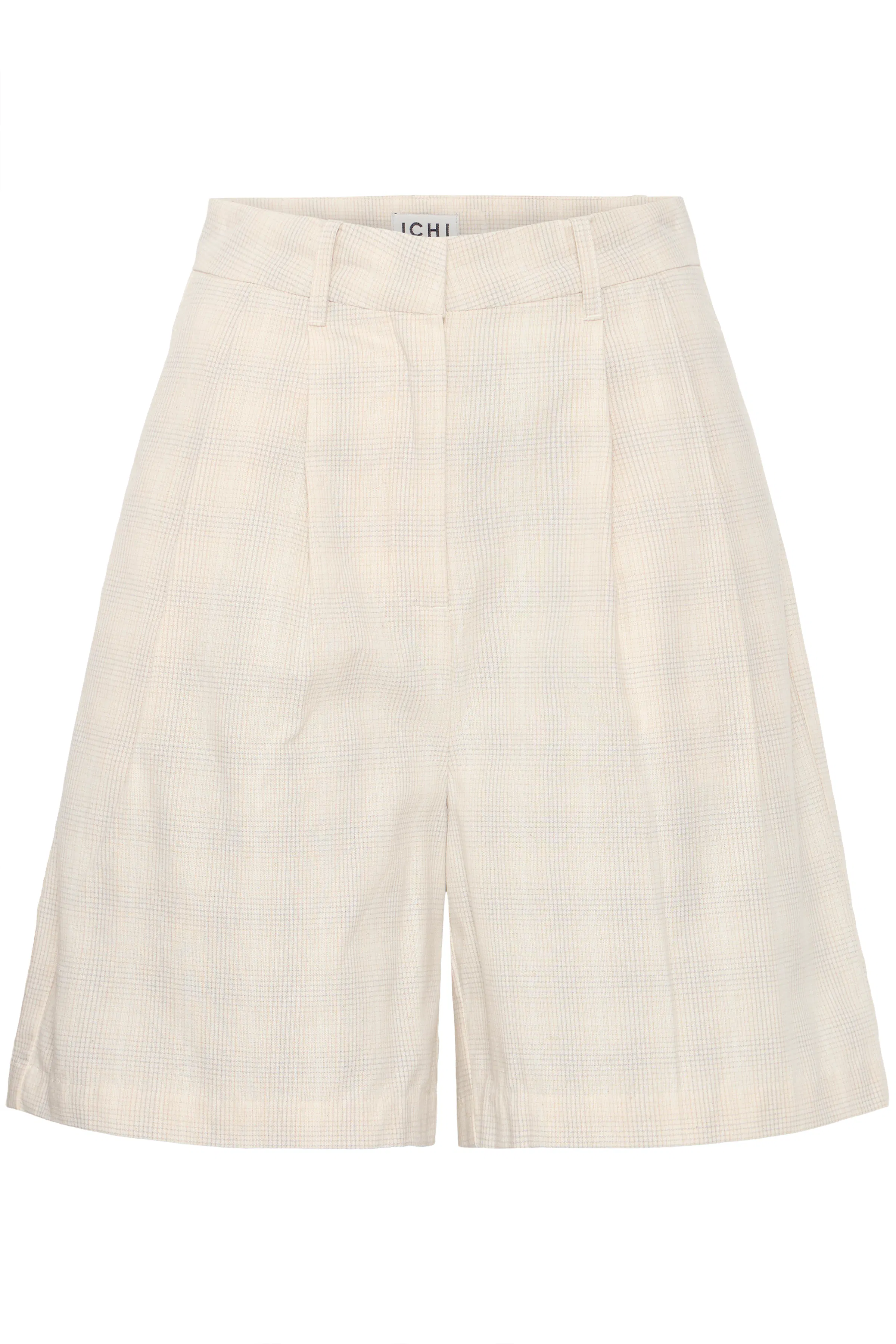 ICHI Damen Shorts 'Lisa' – Lässige Stoffhose, Regular Fit, Mit Allover-Print, Nachhaltige ECOVERO-Fasern