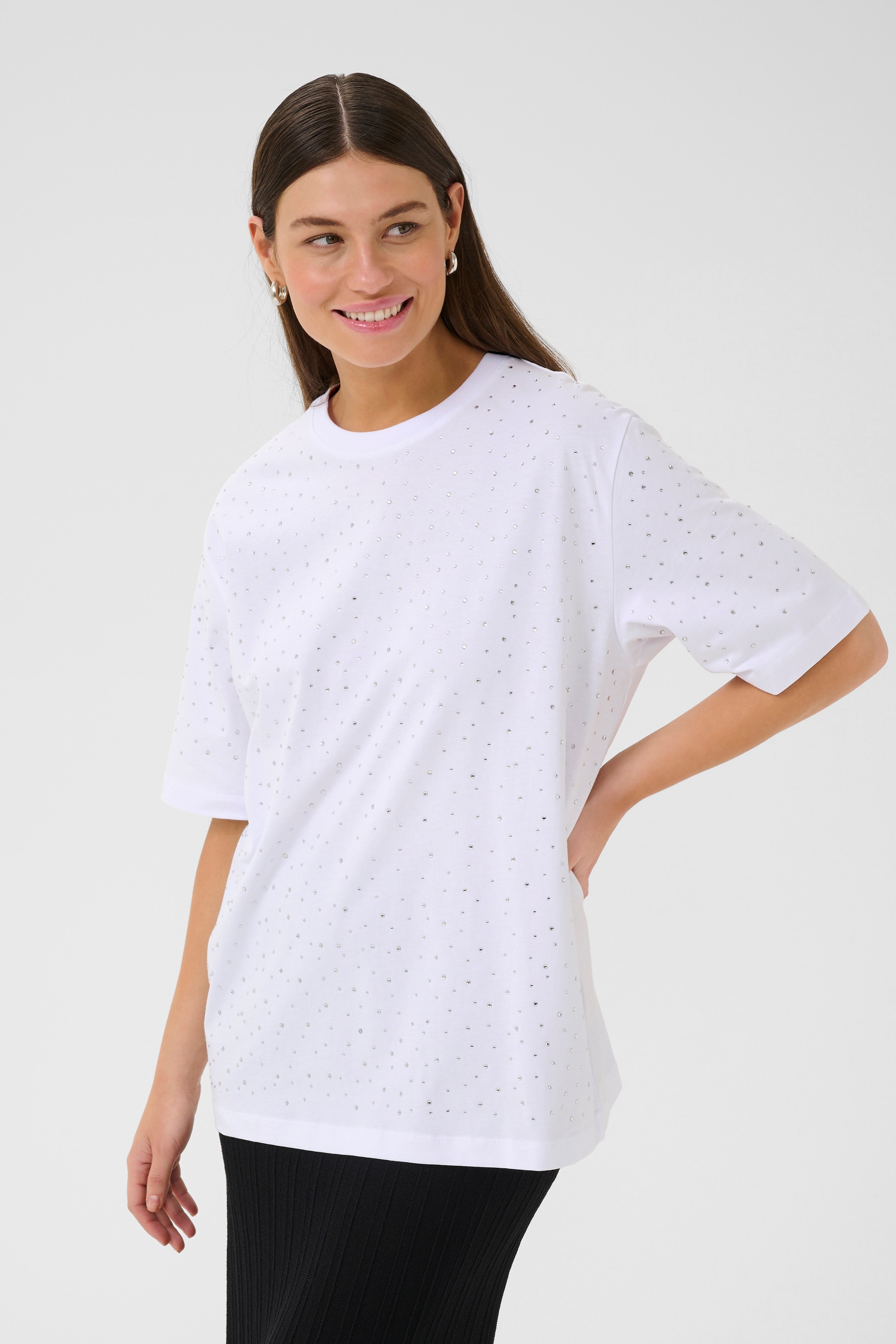 CUlondon T-shirt with rhinestones LOOKBOOK FRONT 50112553-500069