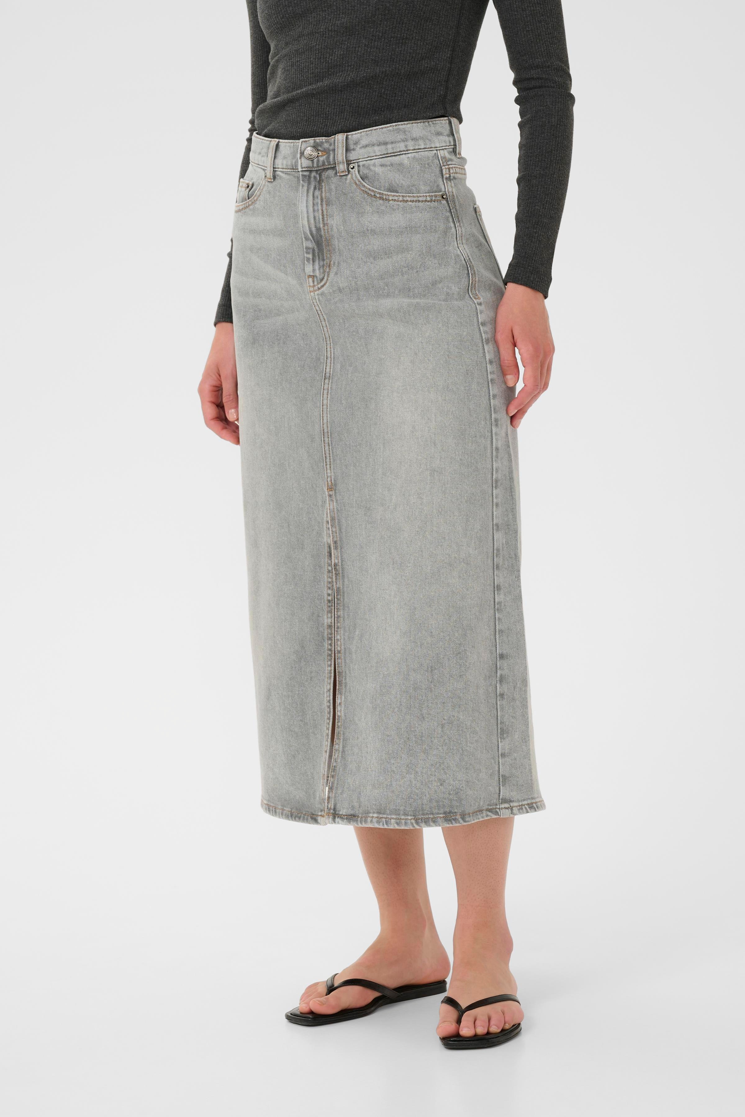 NanasIW Denim Nederdel LOOKBOOK FRONT 30111078-304093