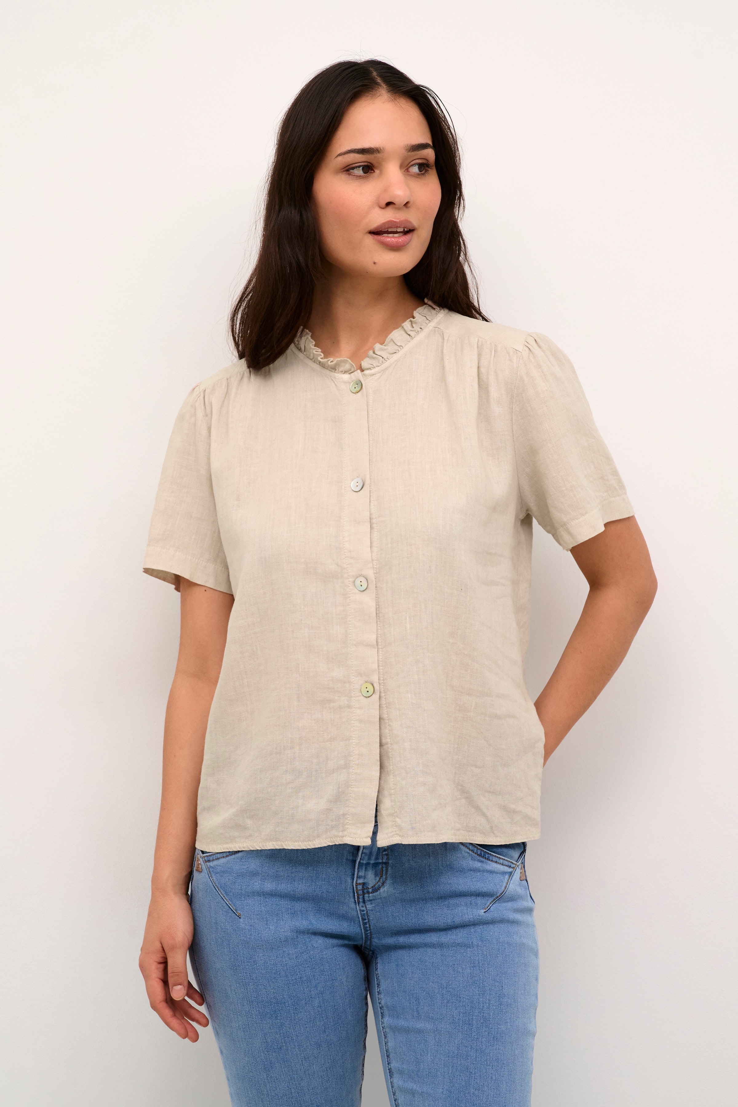 CRMellis Leinen Bluse LOOKBOOK FRONT 10613194-104537