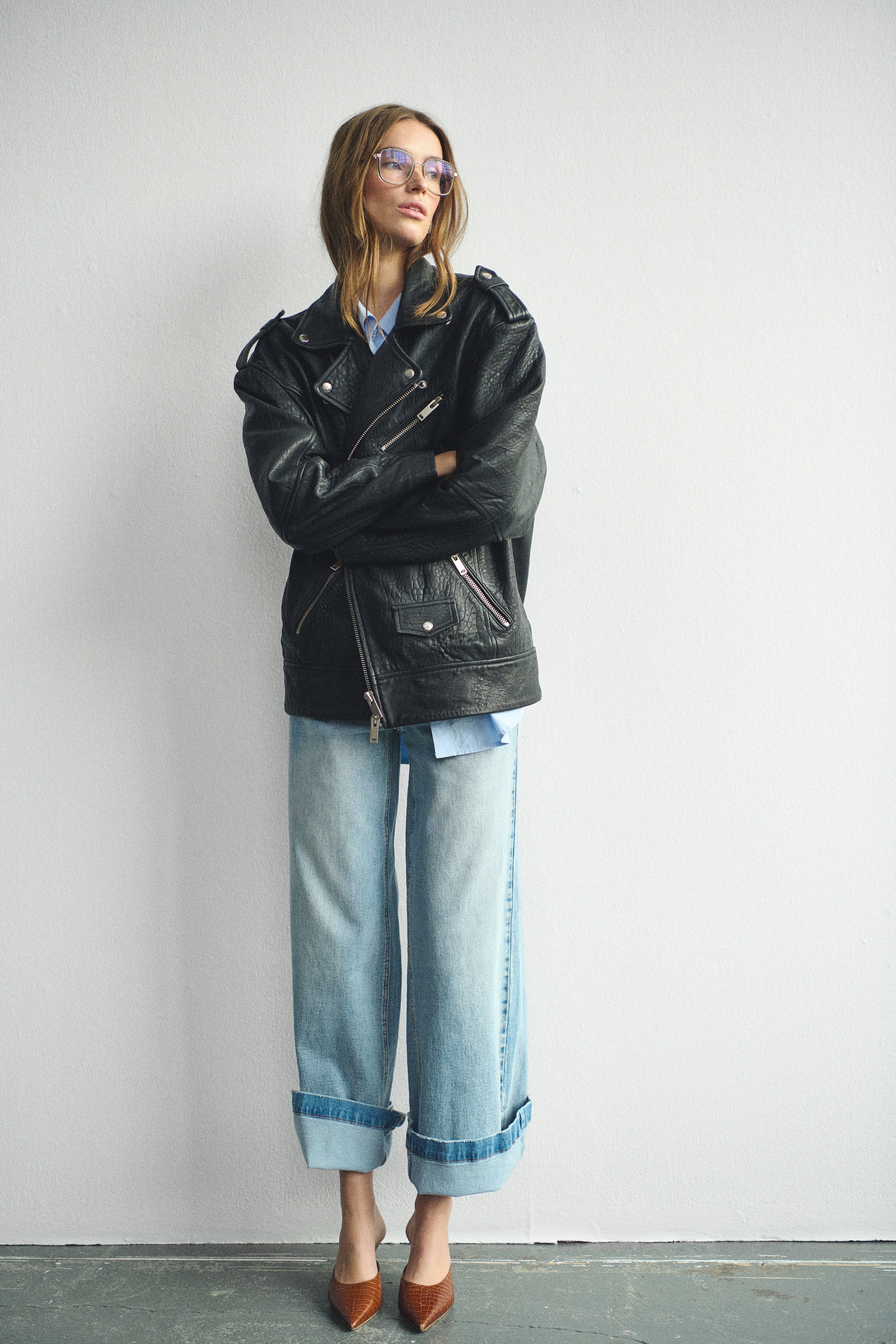 GinaMW Leren jas LOCATION NONE 10705105-100031