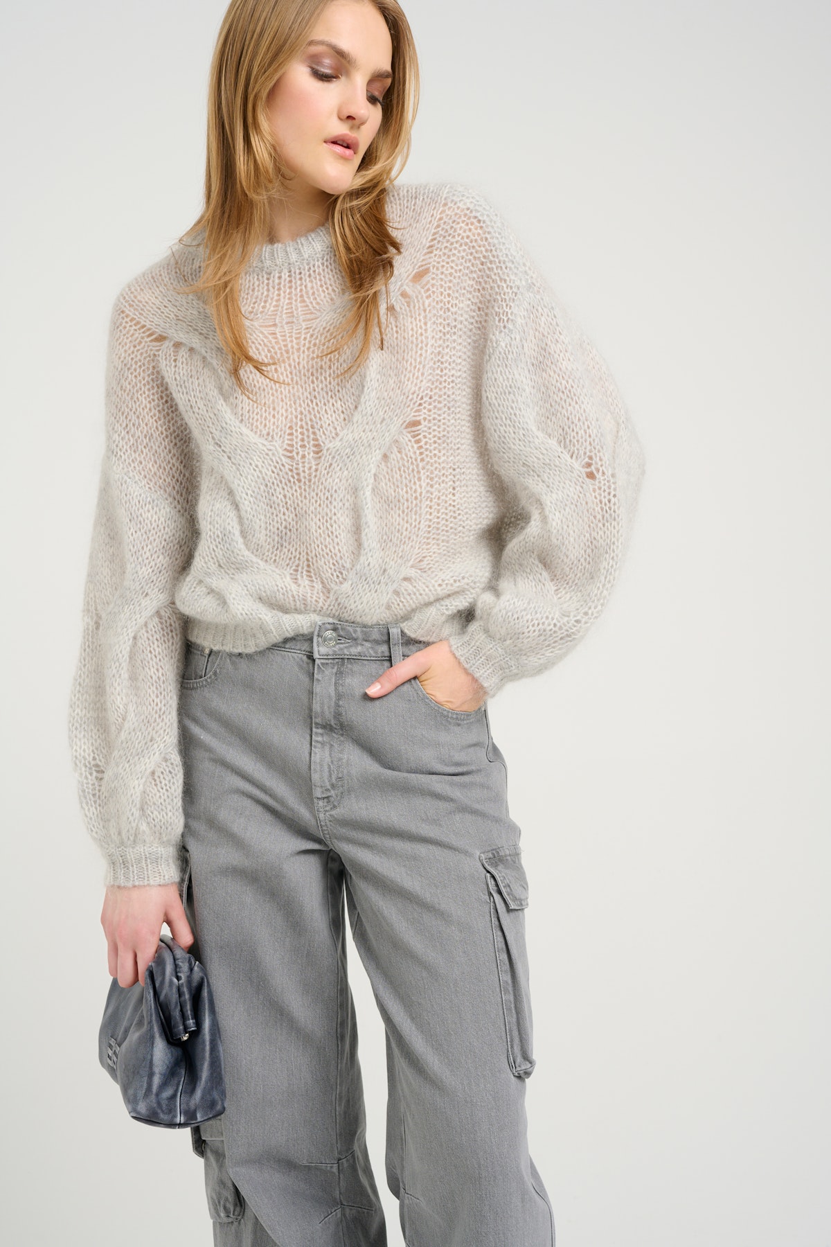 売れ筋商品|||エックスレイ ニット&セーター アウター レディース Men's Basice Mock Neck Midweight Pullover Sweater Light Pink 3915_774140c5-0c6c-4214-bbd3-