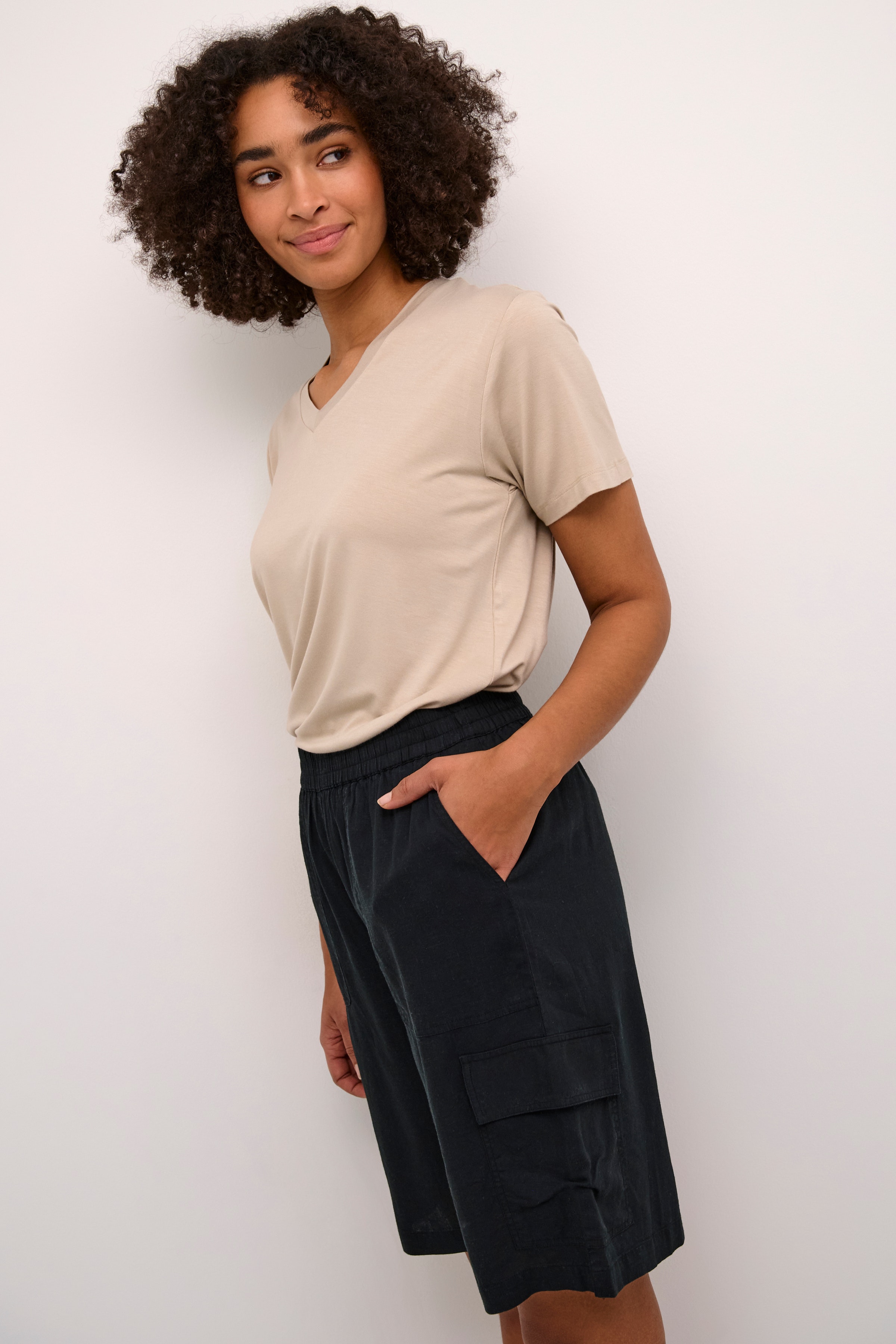 KAmilia Linnen shorts LOOKBOOK DETAIL 10508315-100121