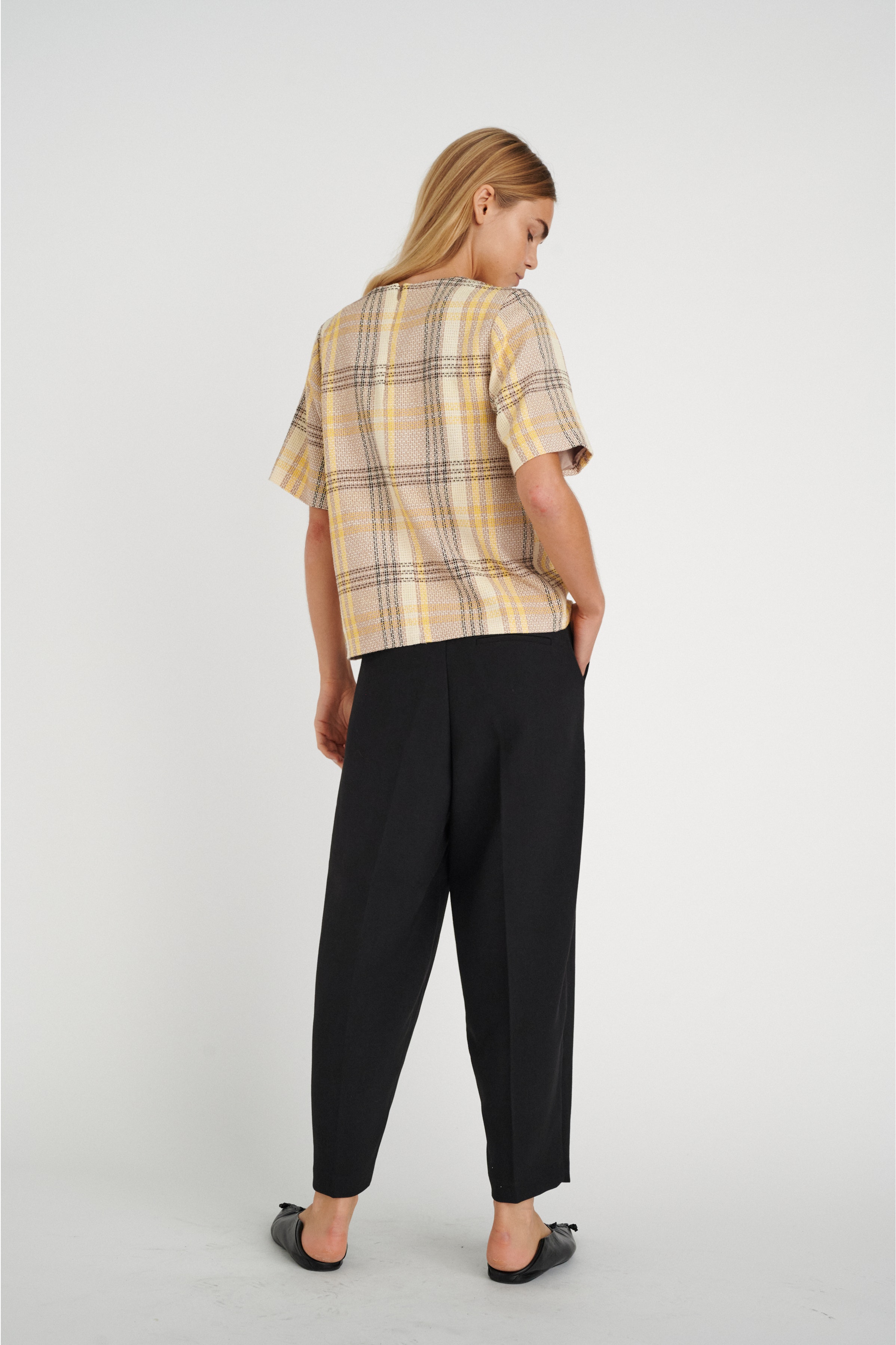 PerleIW Kurzarm-Bluse LOOKBOOK BACK 30107132-300371