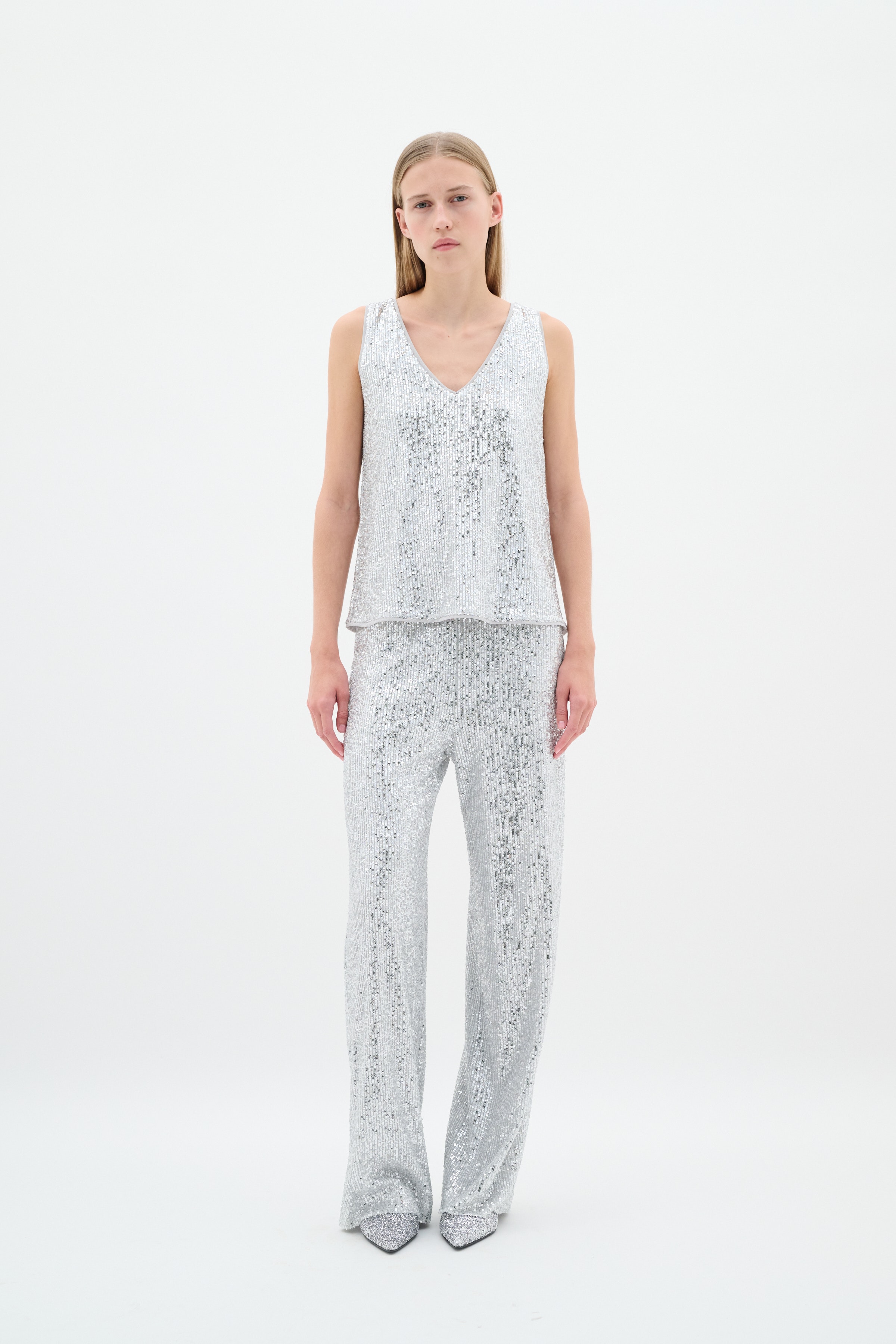 BarbaraIW Sequin Trousers LOOKBOOK FRONT 30110081-300030