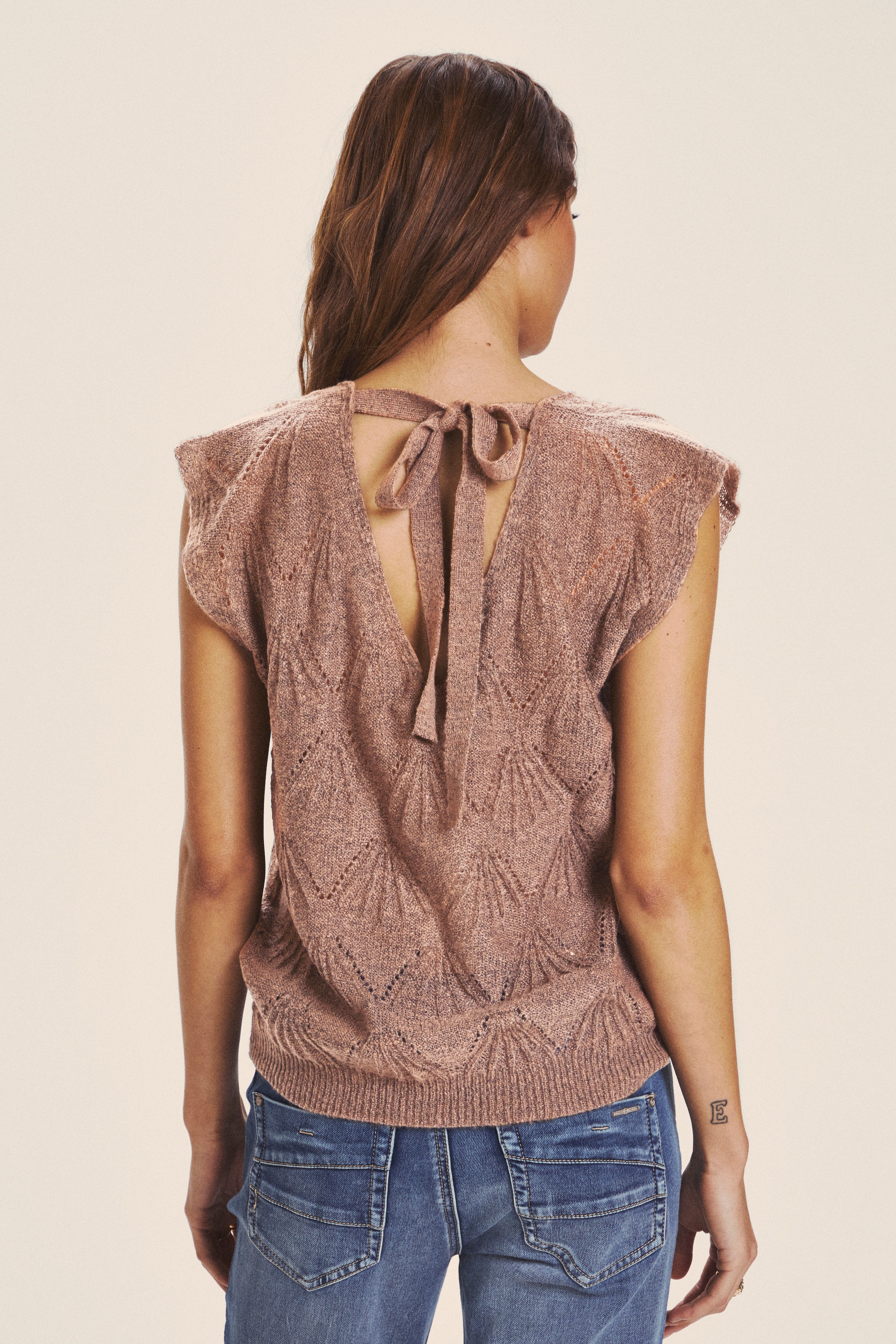 CRMary Stickad pullover LOOKBOOK BACK 10608450-101366