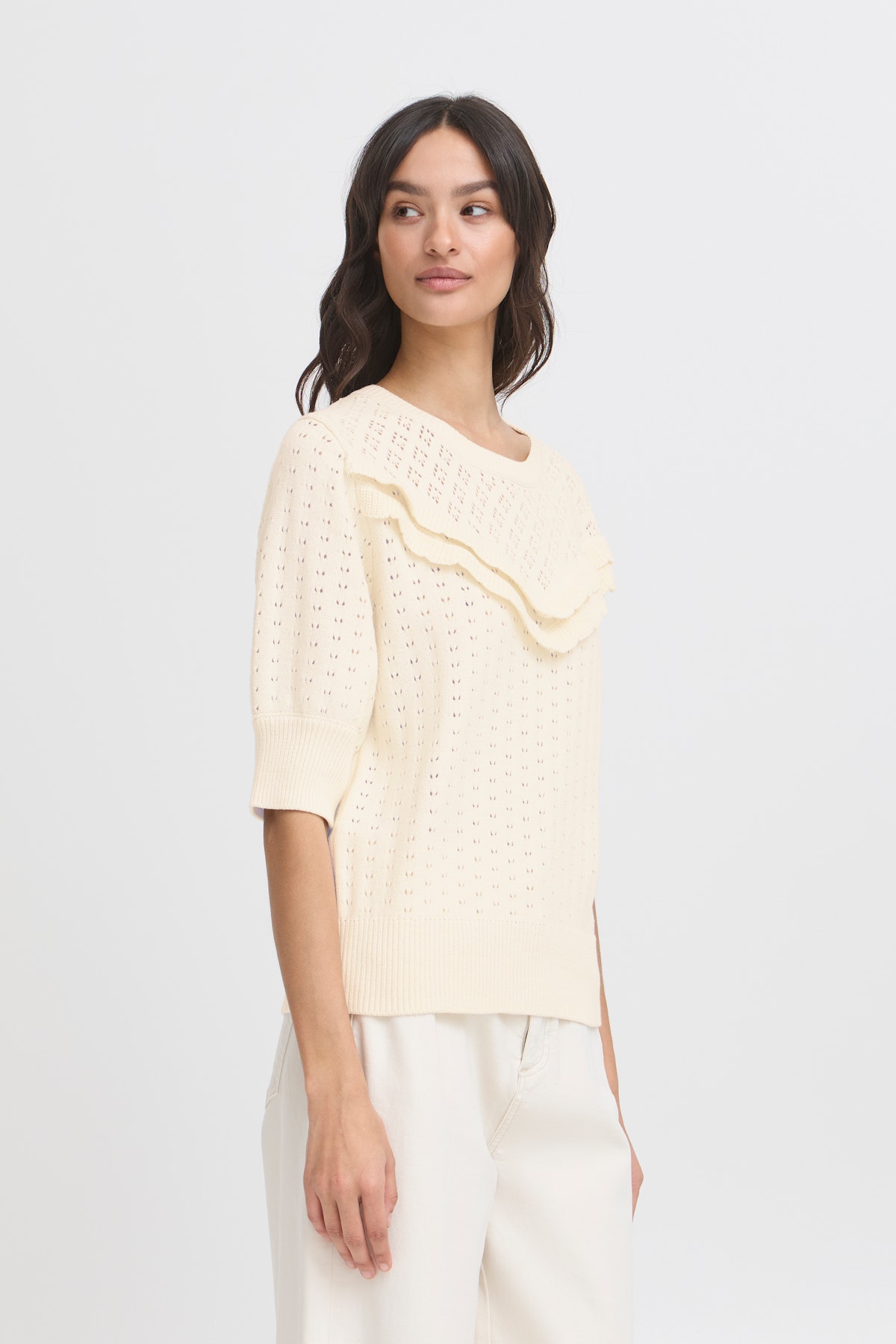 【nugu/bisou】Isabelle reversible jumper BYNAJO Pullover in birch colour | b.young