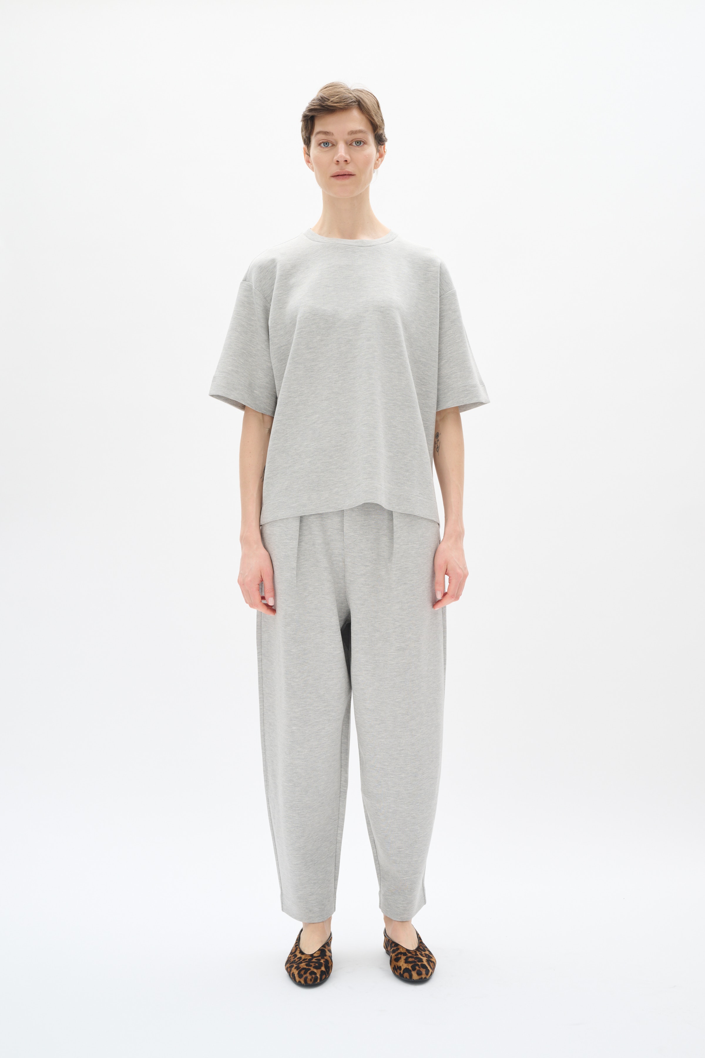 PannieIW Melange Bukser LOOKBOOK FRONT 30110151-1740161