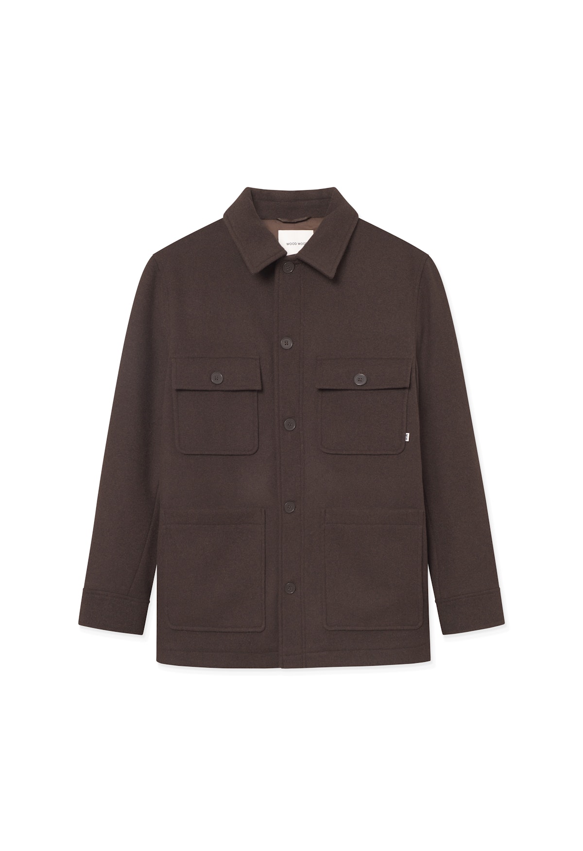 【louren】twill no collar jacket　ダークブラウン 3915_80f988c3-e0cf-4145-8e17-