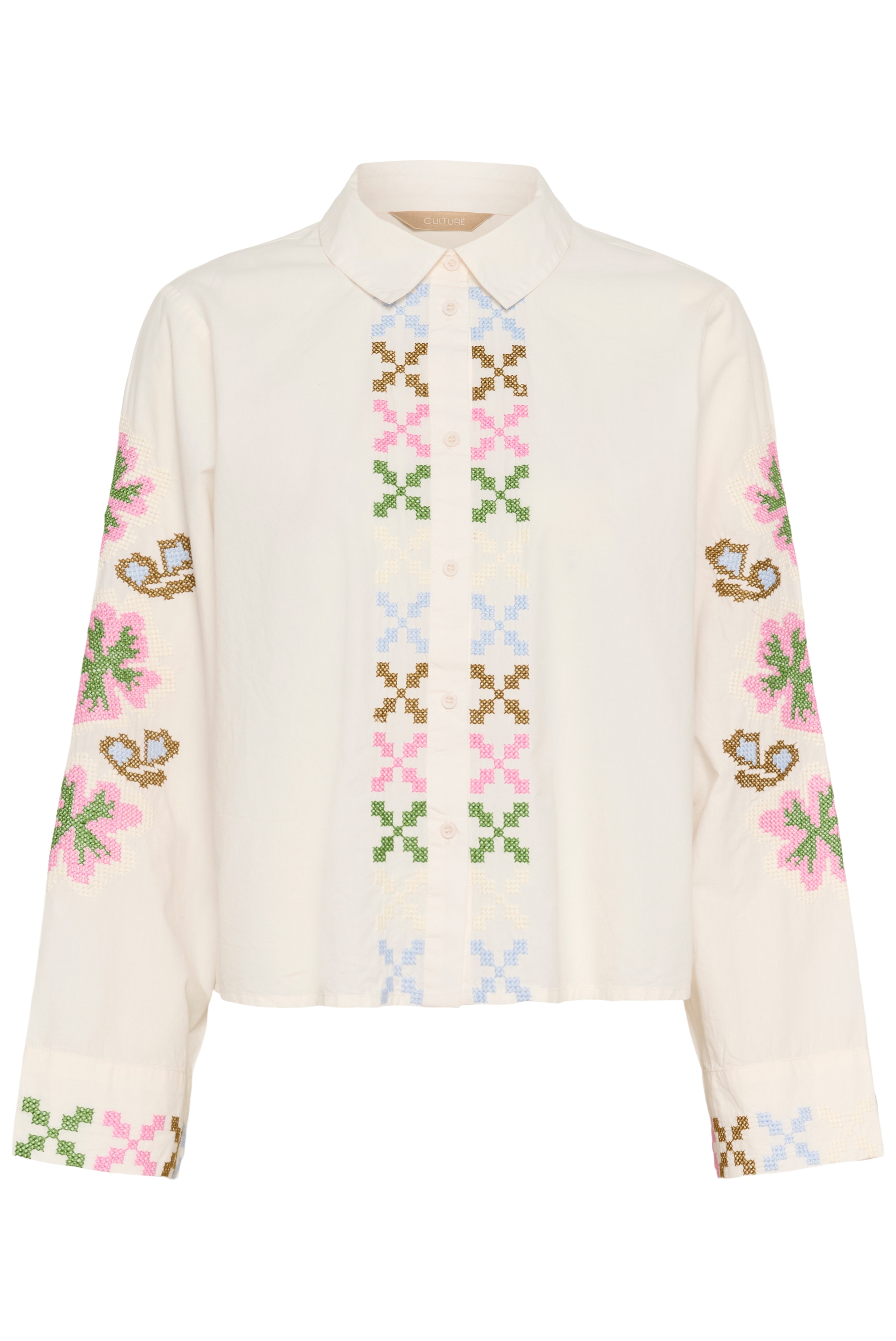 CUbreezy Skjorte med broderi PACK FRONT 50112708-194024