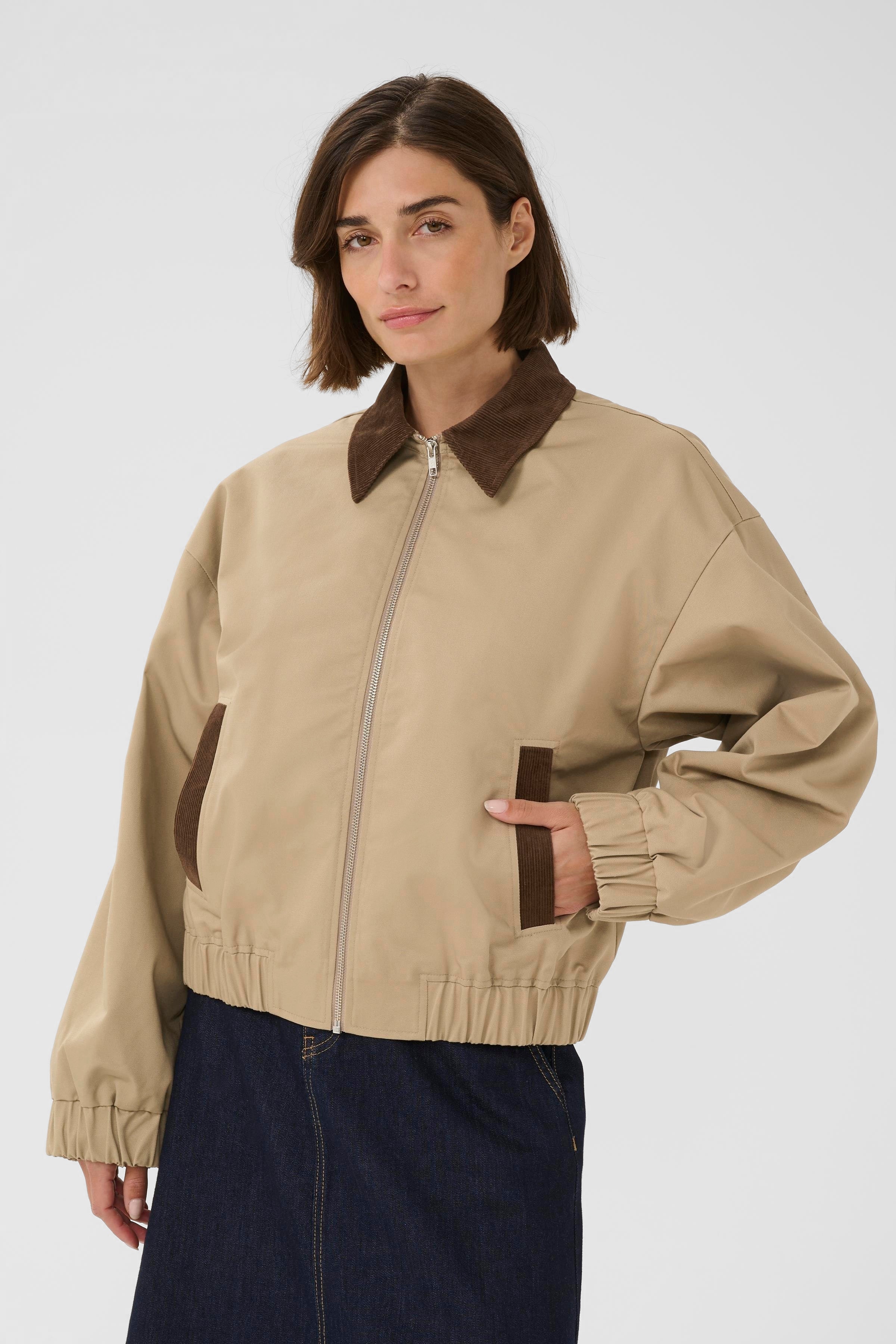 CUsasha Jacke mit Cordkragen LOOKBOOK FRONT 50112575-171009