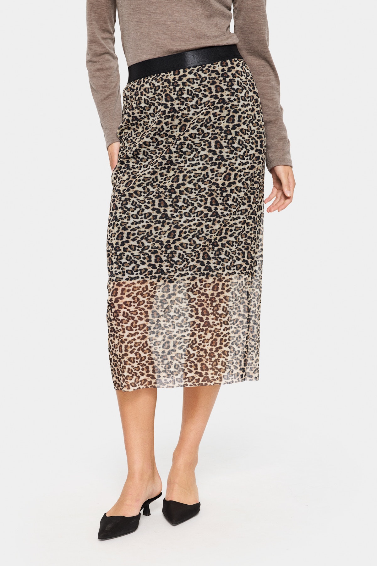 【HILLDA】25ss Leopard Tassle Mini Skirt Leopard Tassle Mini Skirt [Brown] - HILLDA | 60% - Asian