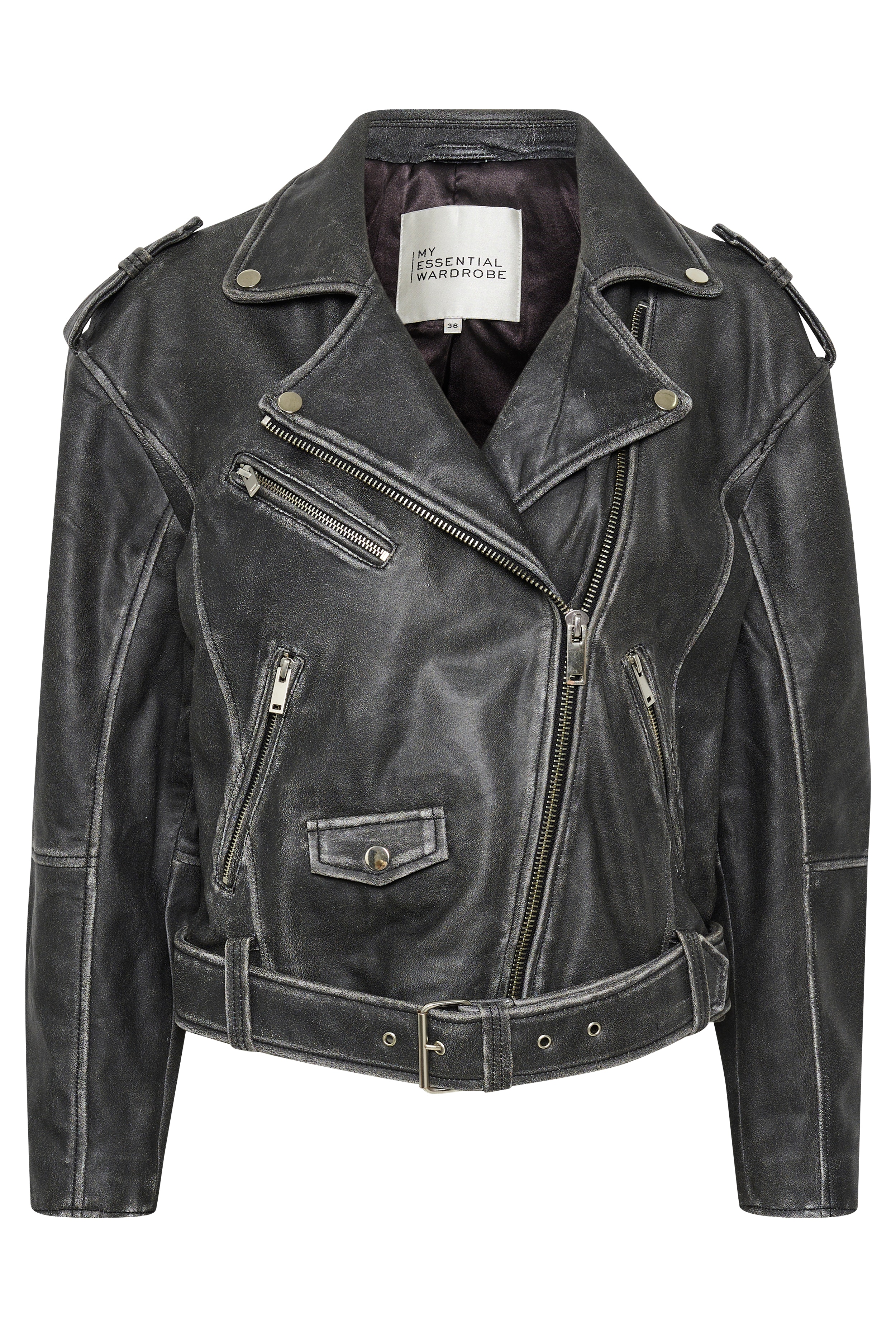 MWGilo Leather jacket LOOKBOOK FRONT 10703819-100081