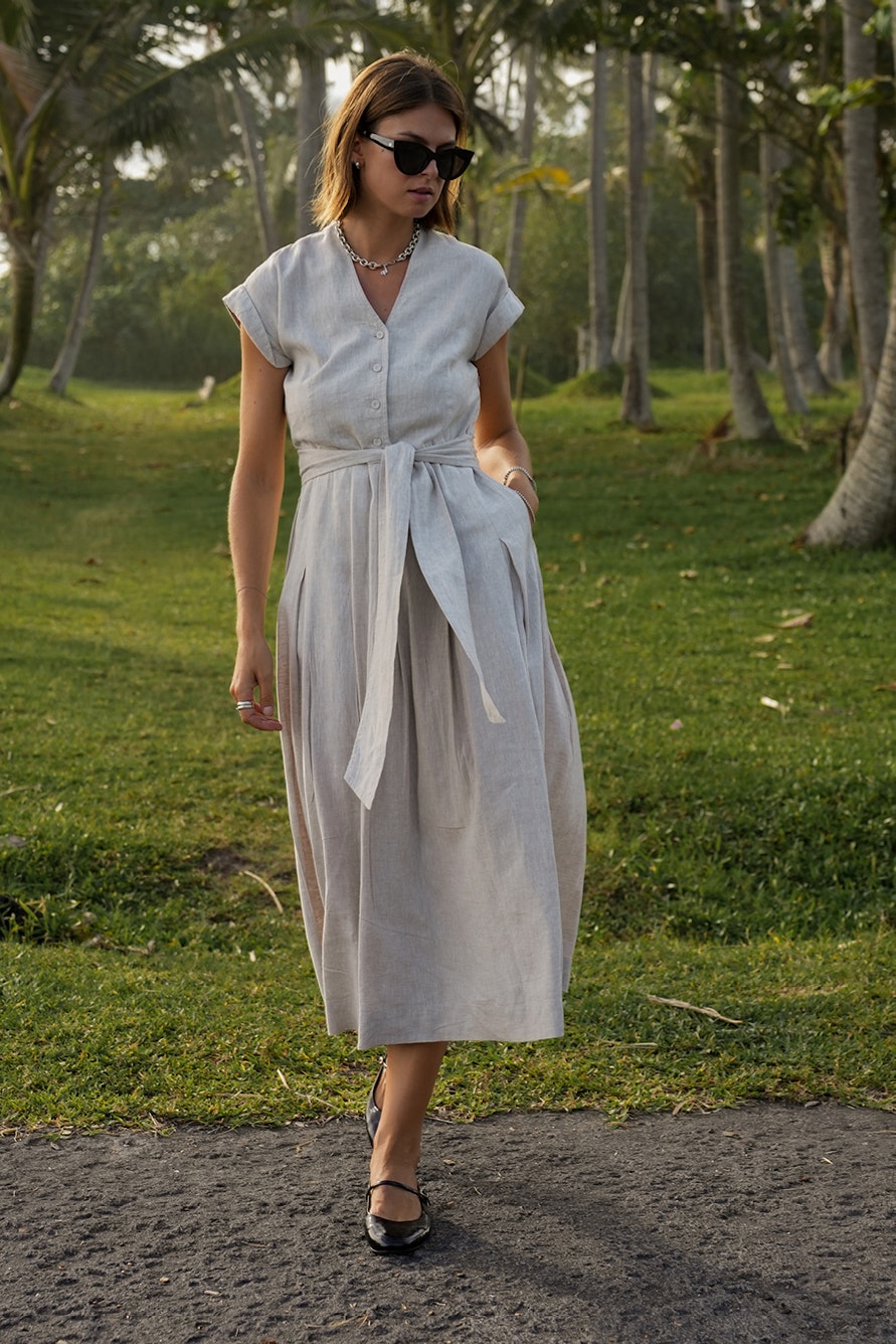 RimoneIW Linen Dress LOCATION NONE 30110362-1304031