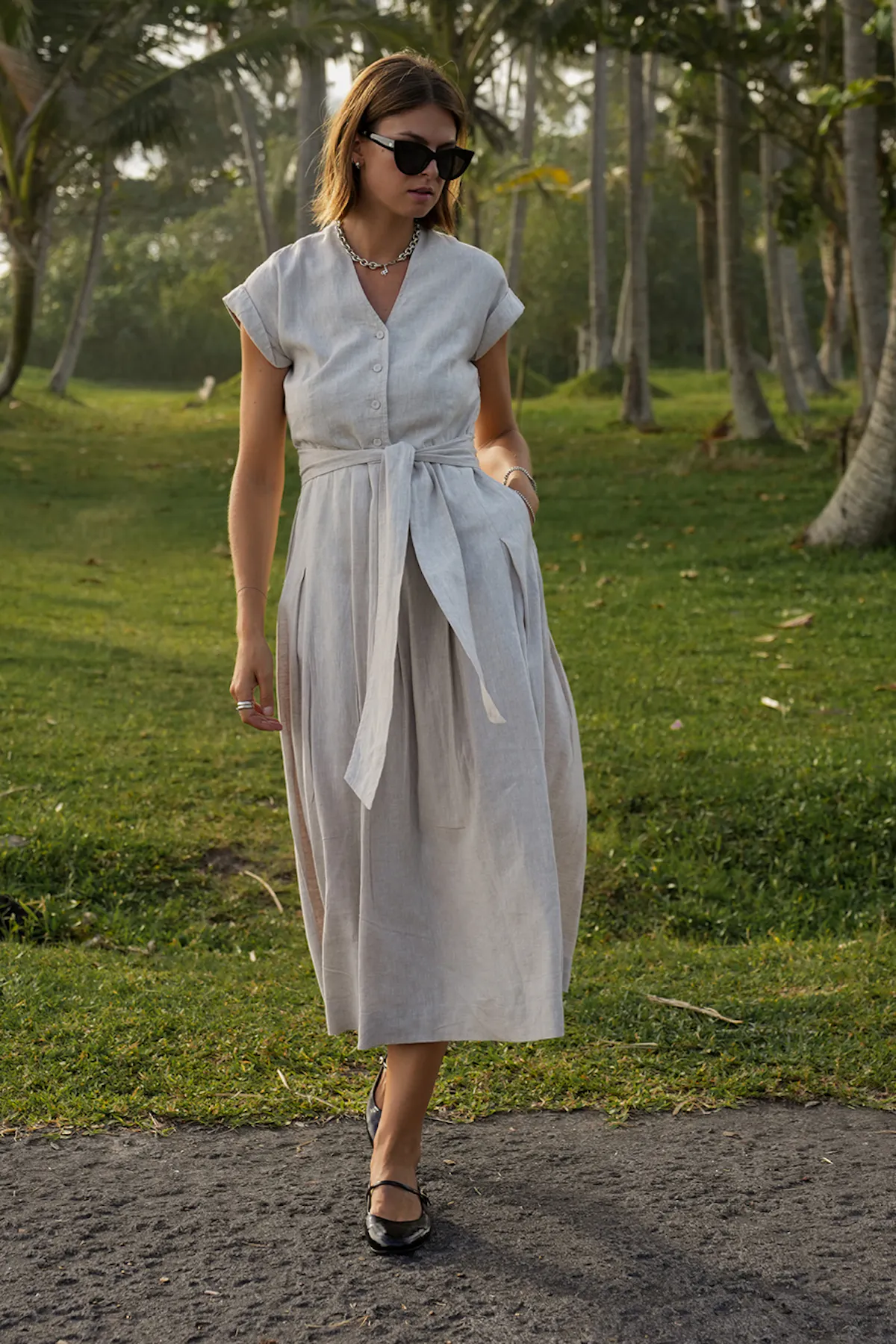 Rimoneiw Driza Culotte Pants Haze Melange