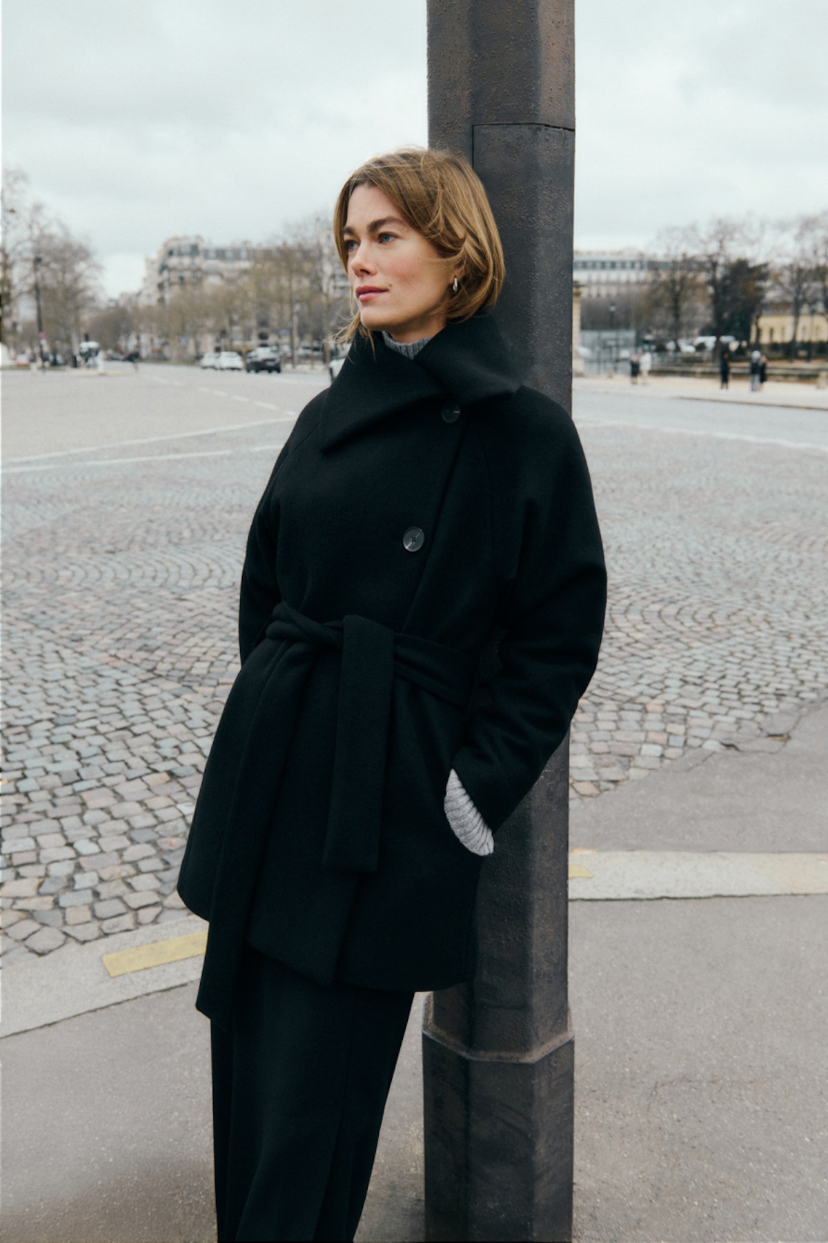 小物 ovy Basic Nylon Bal Collar Coat (black) Basic Nylon Bal Collar Coat (black) | OVY