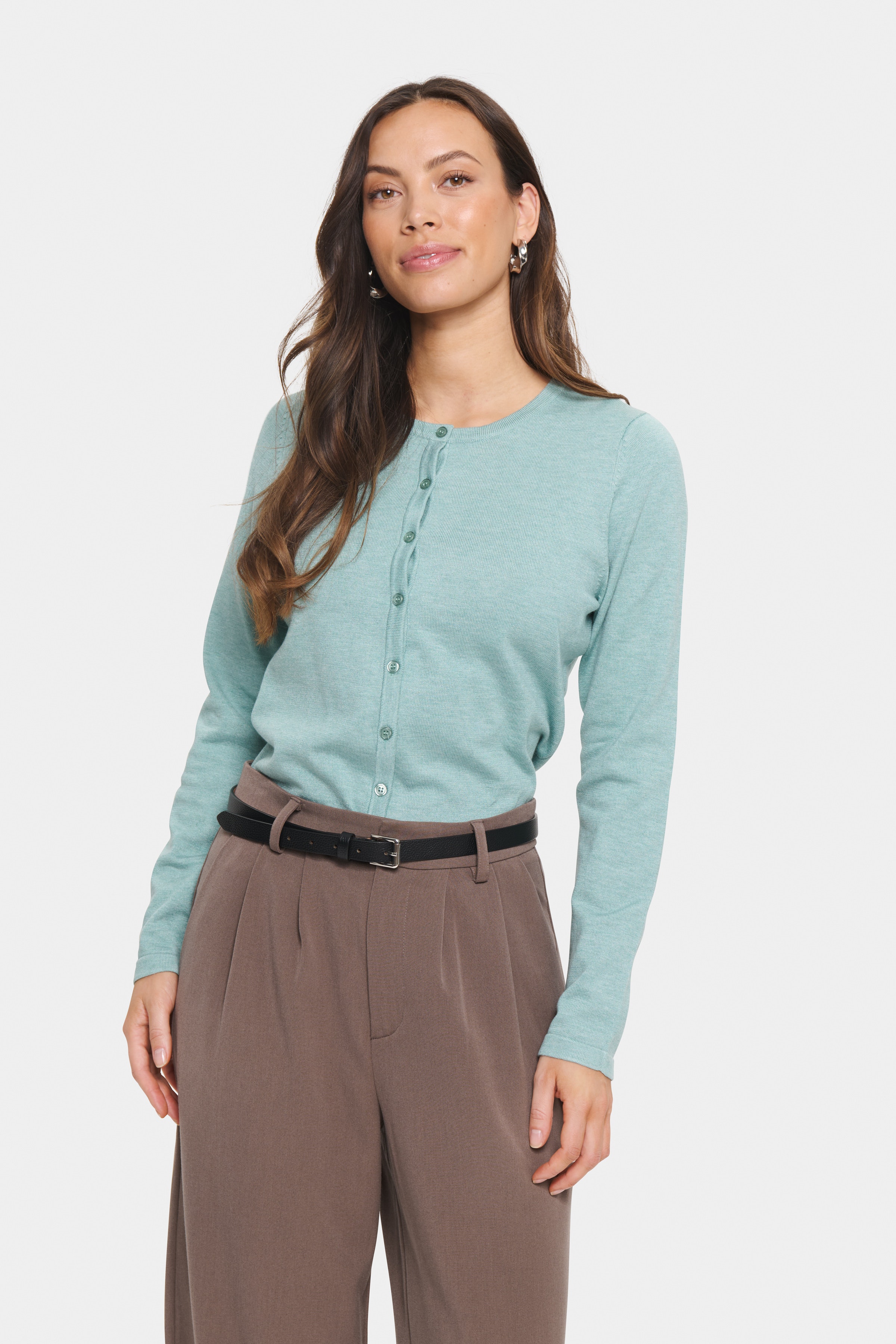 MilaSZ R-Neck Cardigan LOOKBOOK FRONT 30500005-1651061