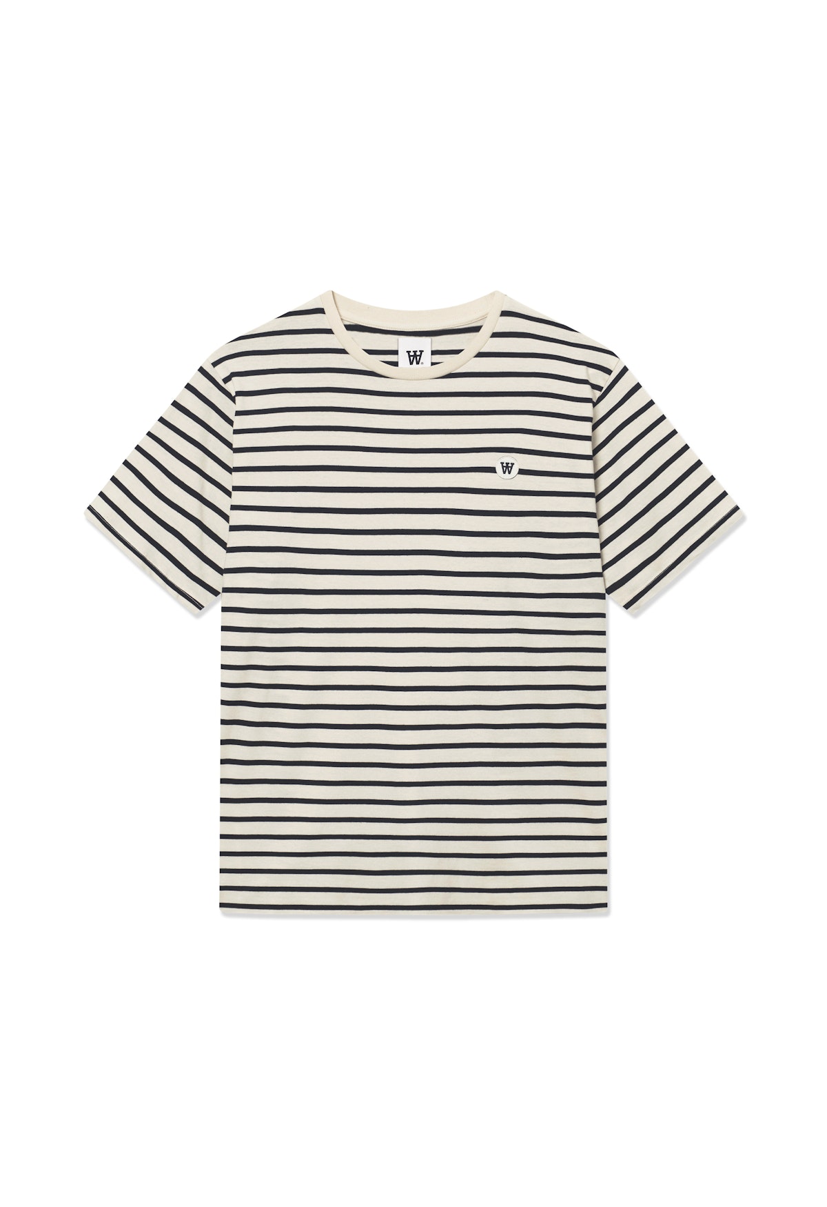 WWAce Stripe T-shirt in black cotton | WoodWood