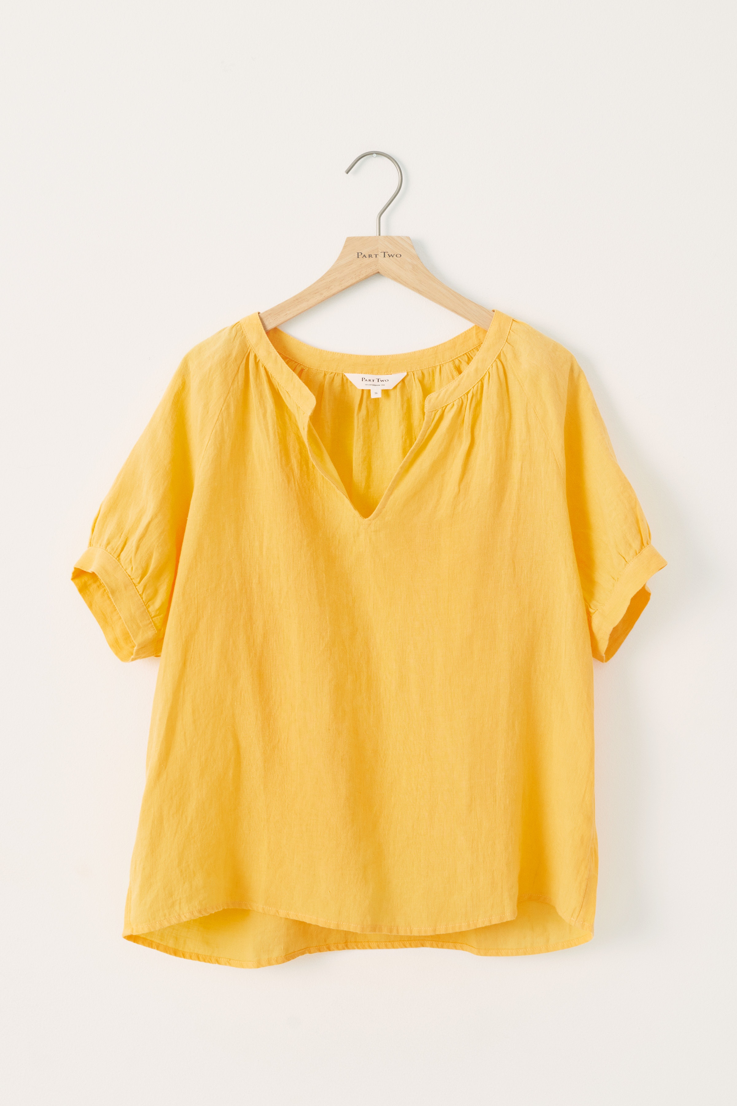 PopsyPW Short-sleeved linen blouse LOOKBOOK BACK 30306825-130942