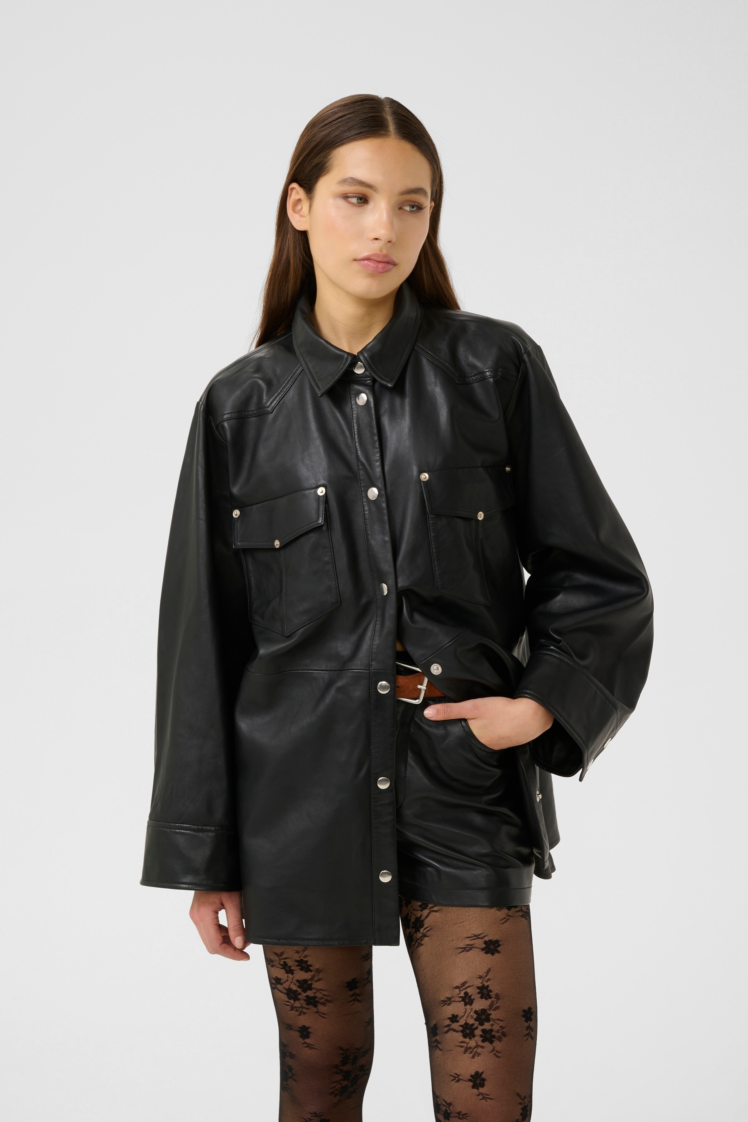 GZmarlie Lederhemd LOOKBOOK FRONT 10910553-100017