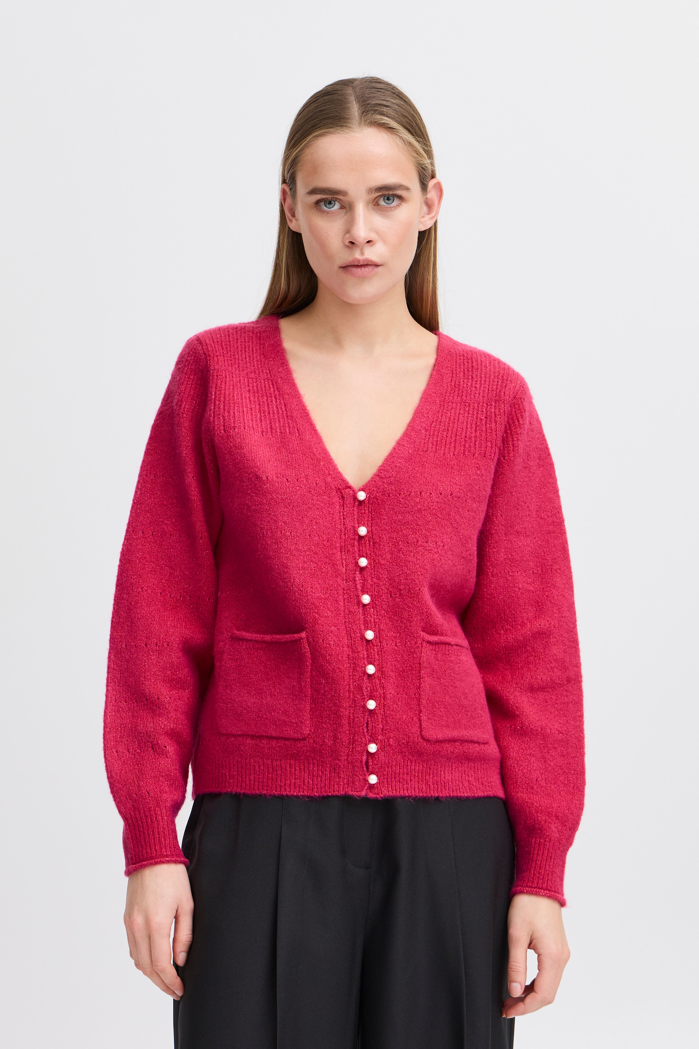 IHBANISE Strikket cardigan LOOKBOOK FRONT 20122586-172034