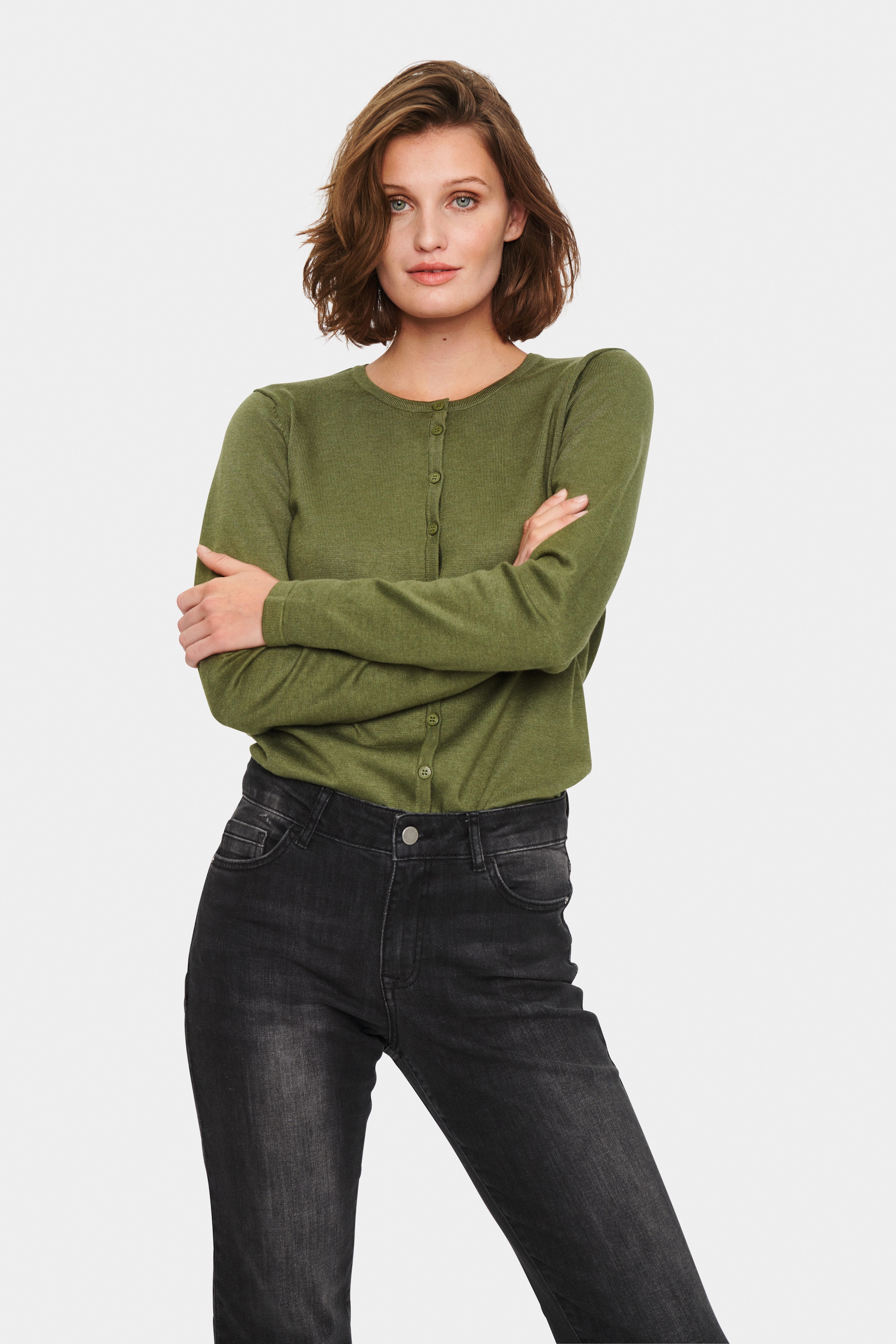 MilaSZ R-Neck Cardigan LOOKBOOK FRONT 30500005-1803161