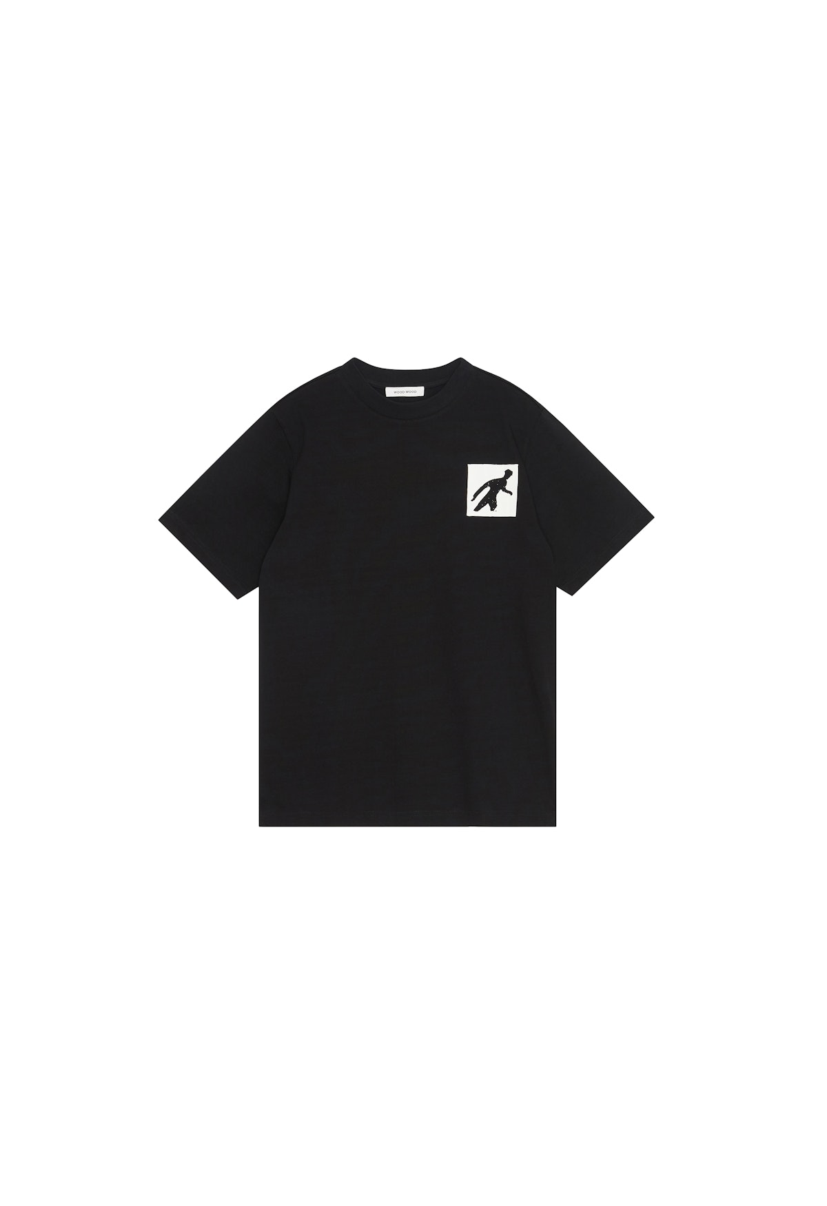 【関税込み】Wood Wood ホワイト Bobby Tシャツ WWBobby T-shirt in black cotton | WoodWood