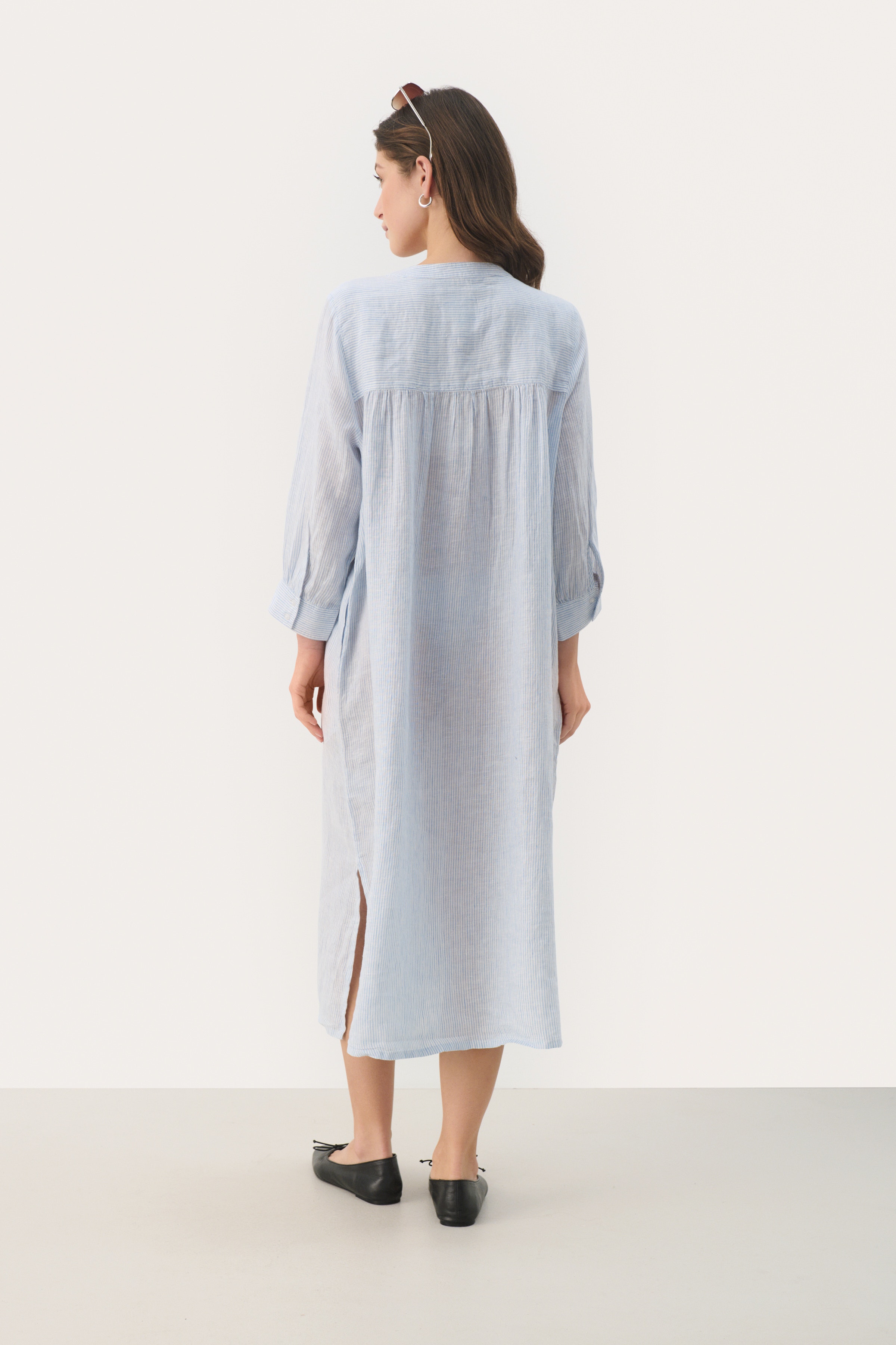 AliaPW Long linen dress LOOKBOOK BACK 30307657-302907