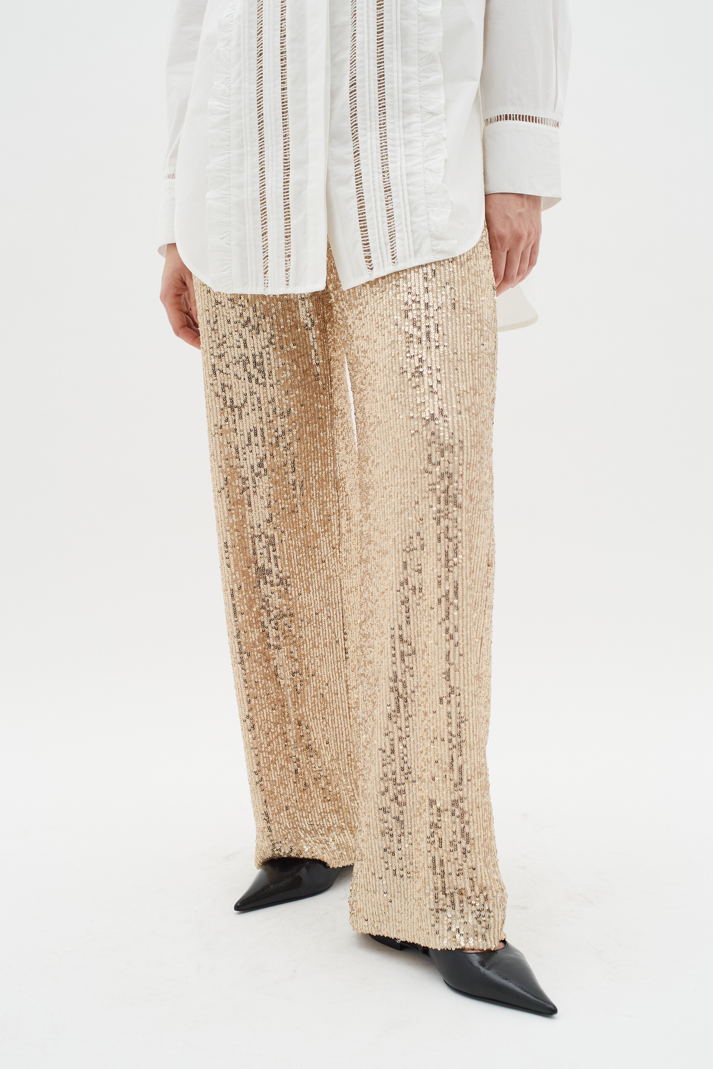 BarbaraIW Sequin Trousers LOOKBOOK FRONT 30110081-300031