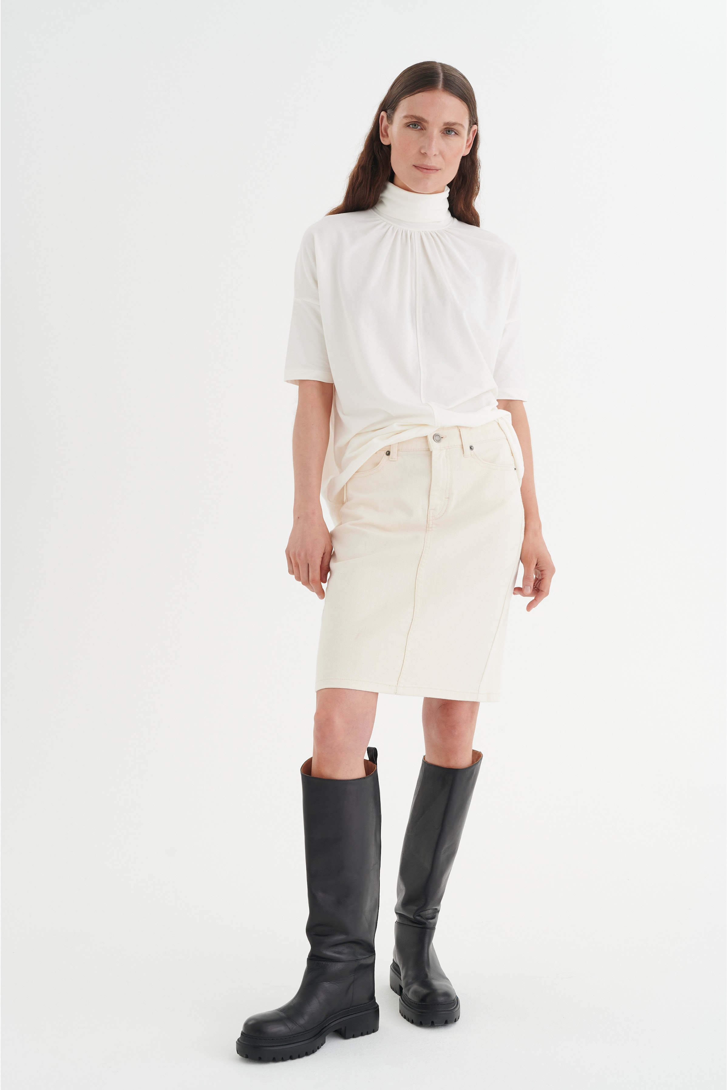 IvannaIW Denimkjol LOOKBOOK FRONT 30106383-110701