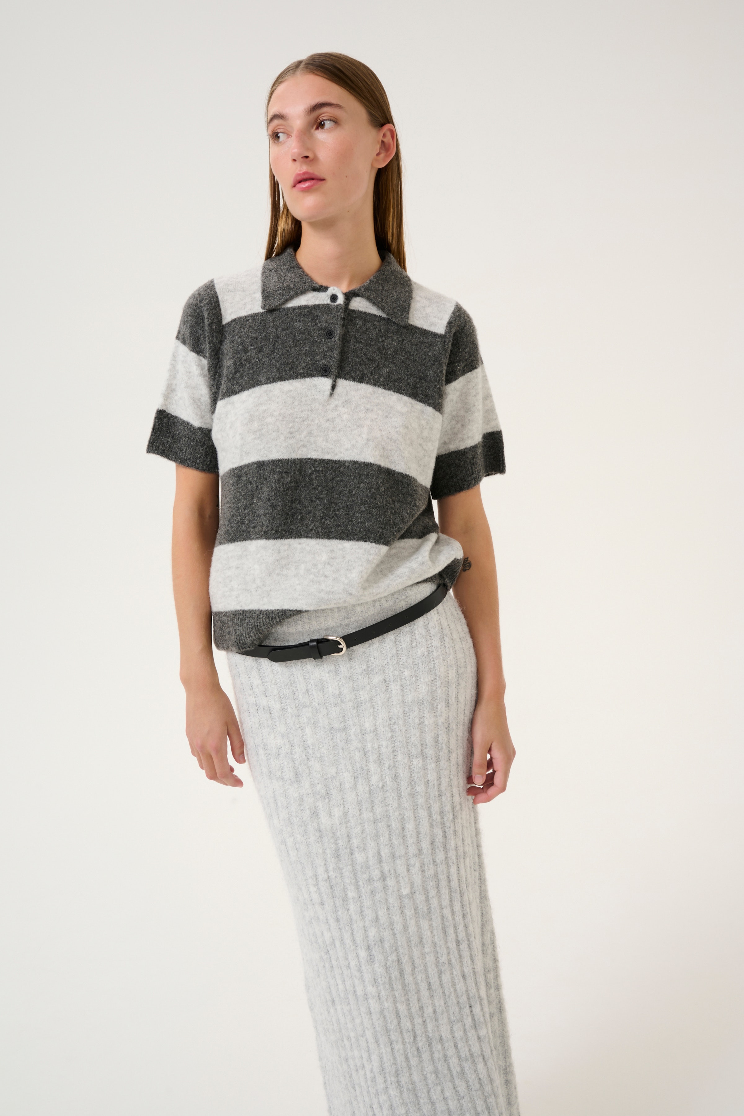 KBNoabelle Knitted polo shirt LOOKBOOK FRONT 10105392-105059