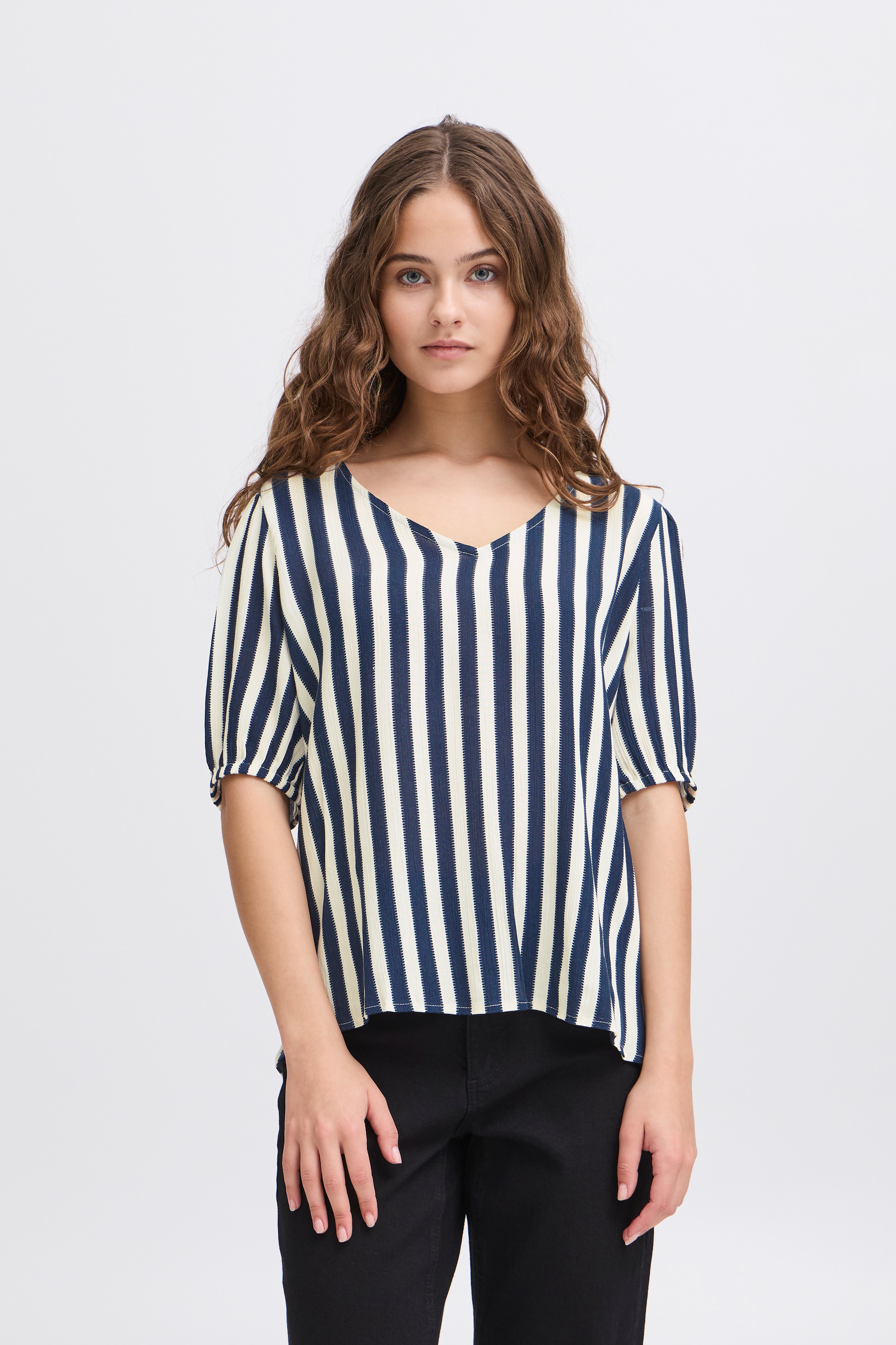 IHMARRAKECH Kurzarm-Bluse LOOKBOOK FRONT 20122973-204479