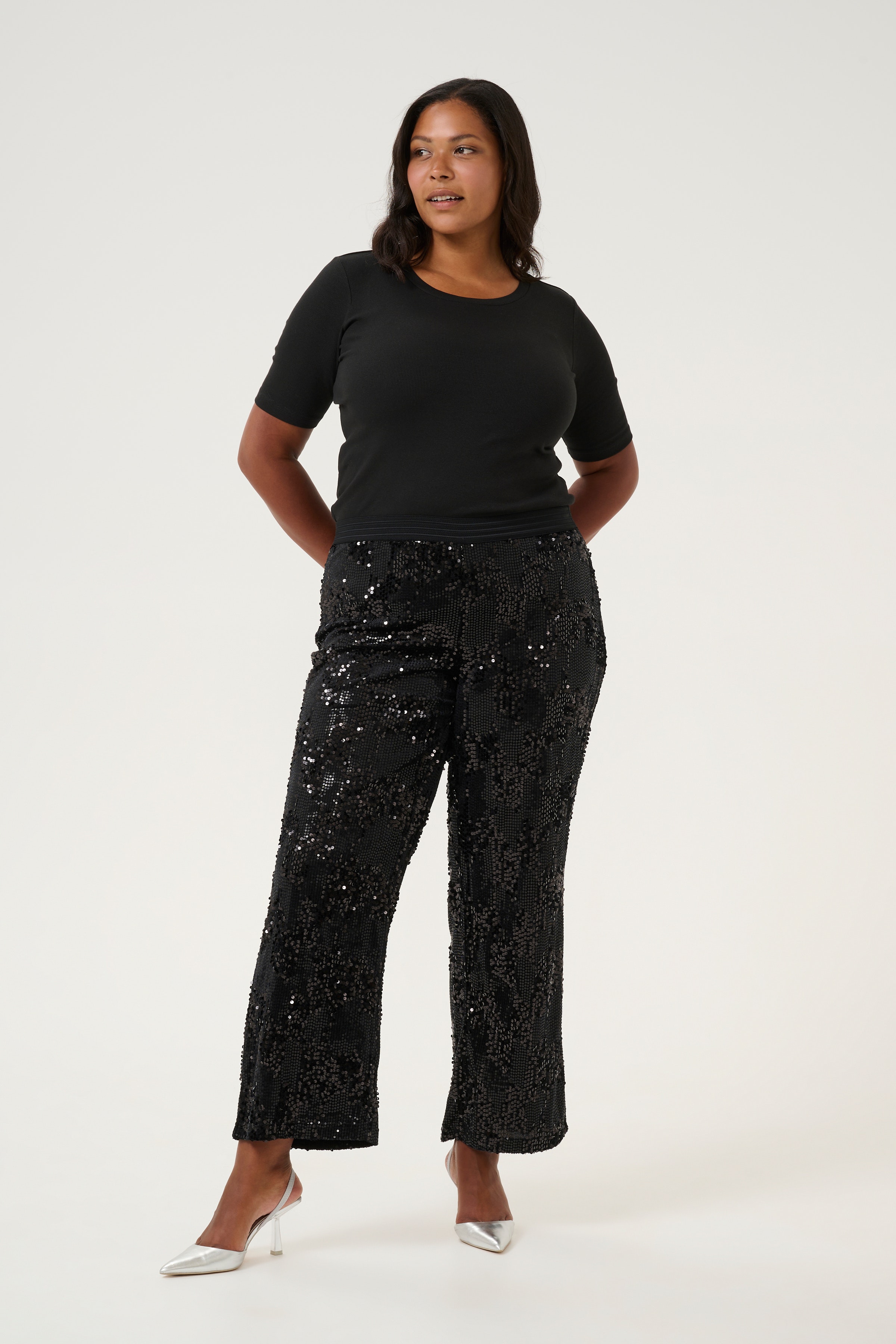 KCnicoleen Pantalon à Paillettes LOOKBOOK FRONT 10582726-100121