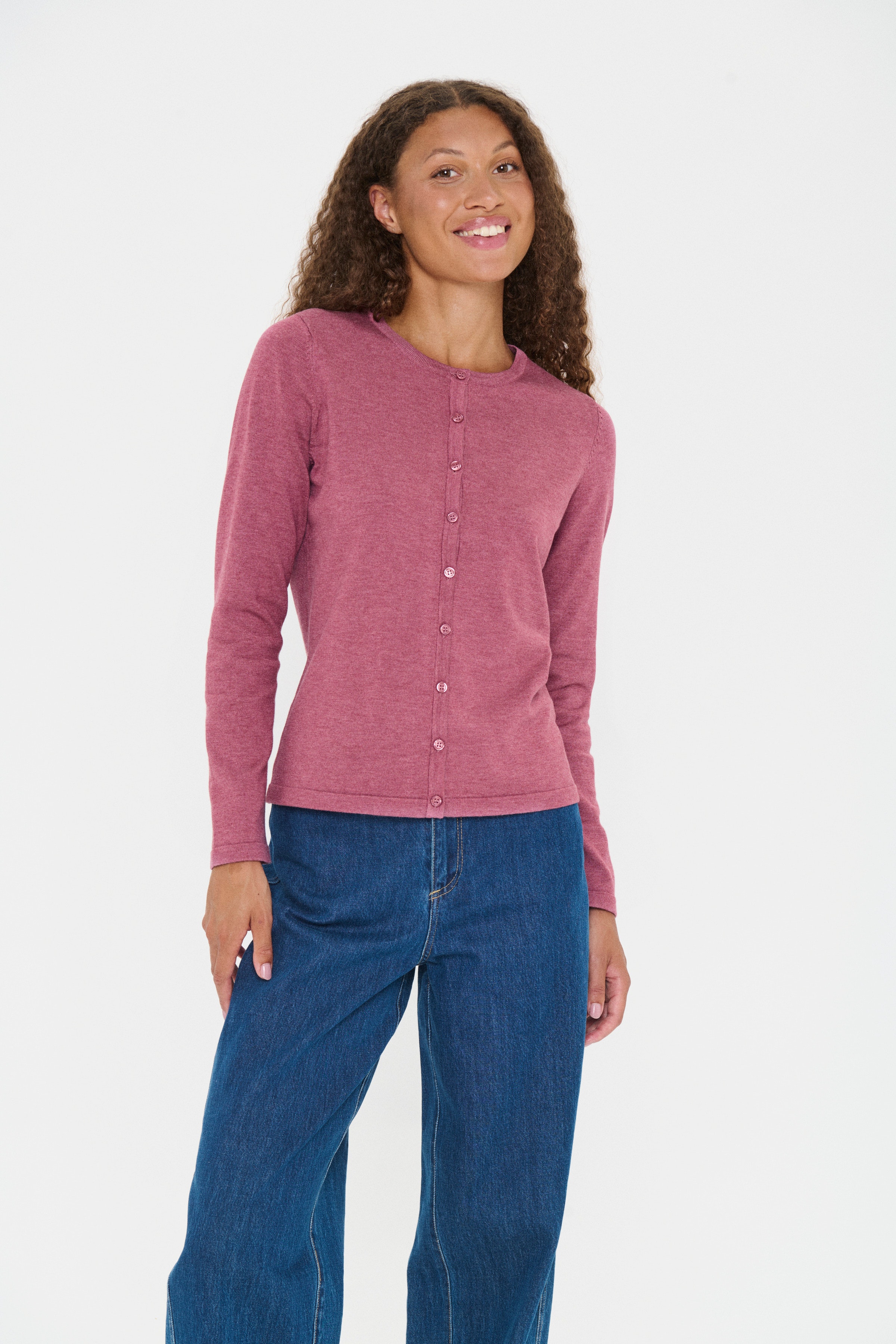 MilaSZ R-Neck Cardigan LOOKBOOK FRONT 30500005-1718181